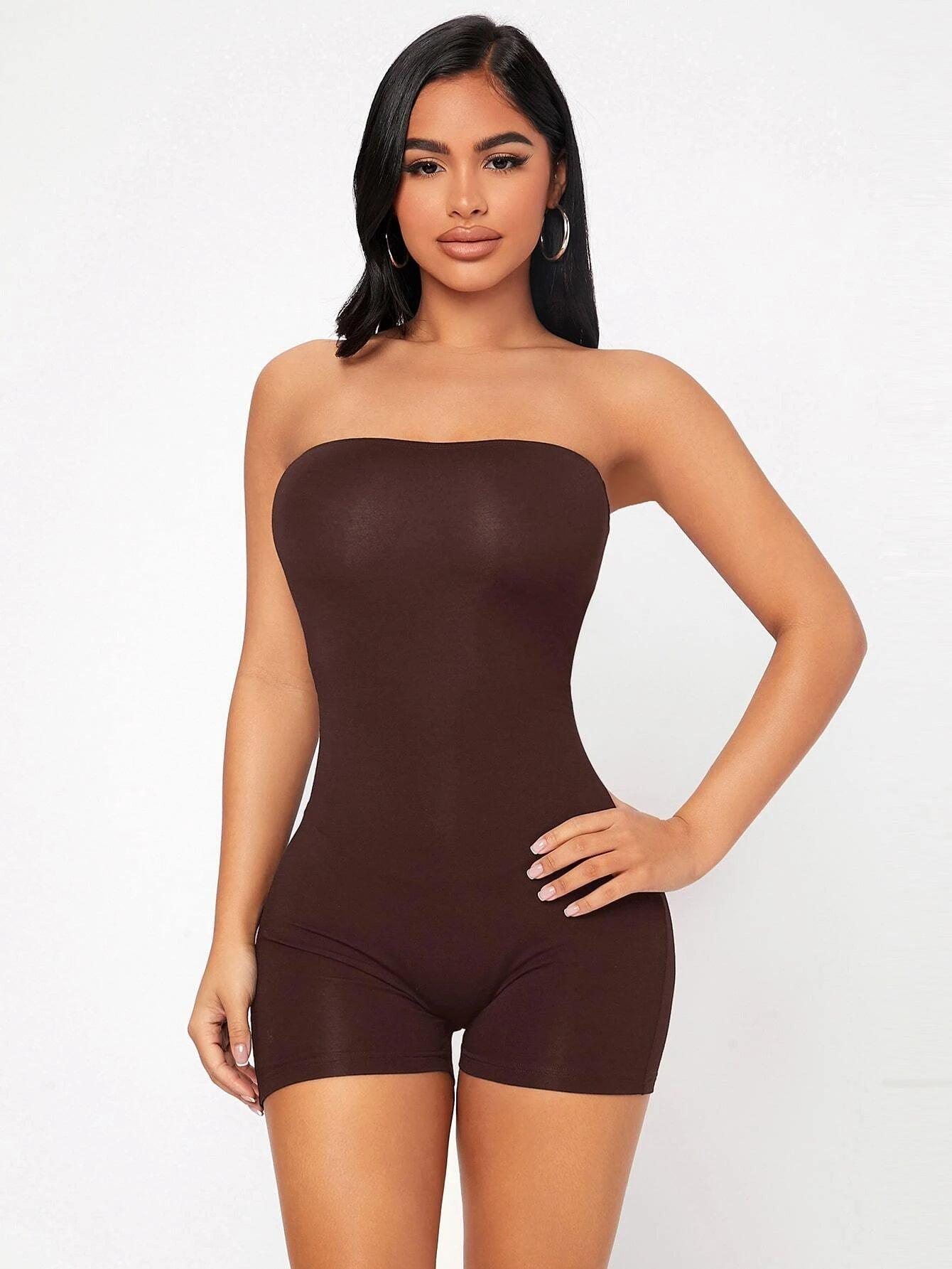 Unitard Tube Backless Romper-Comfy Jumpsuits