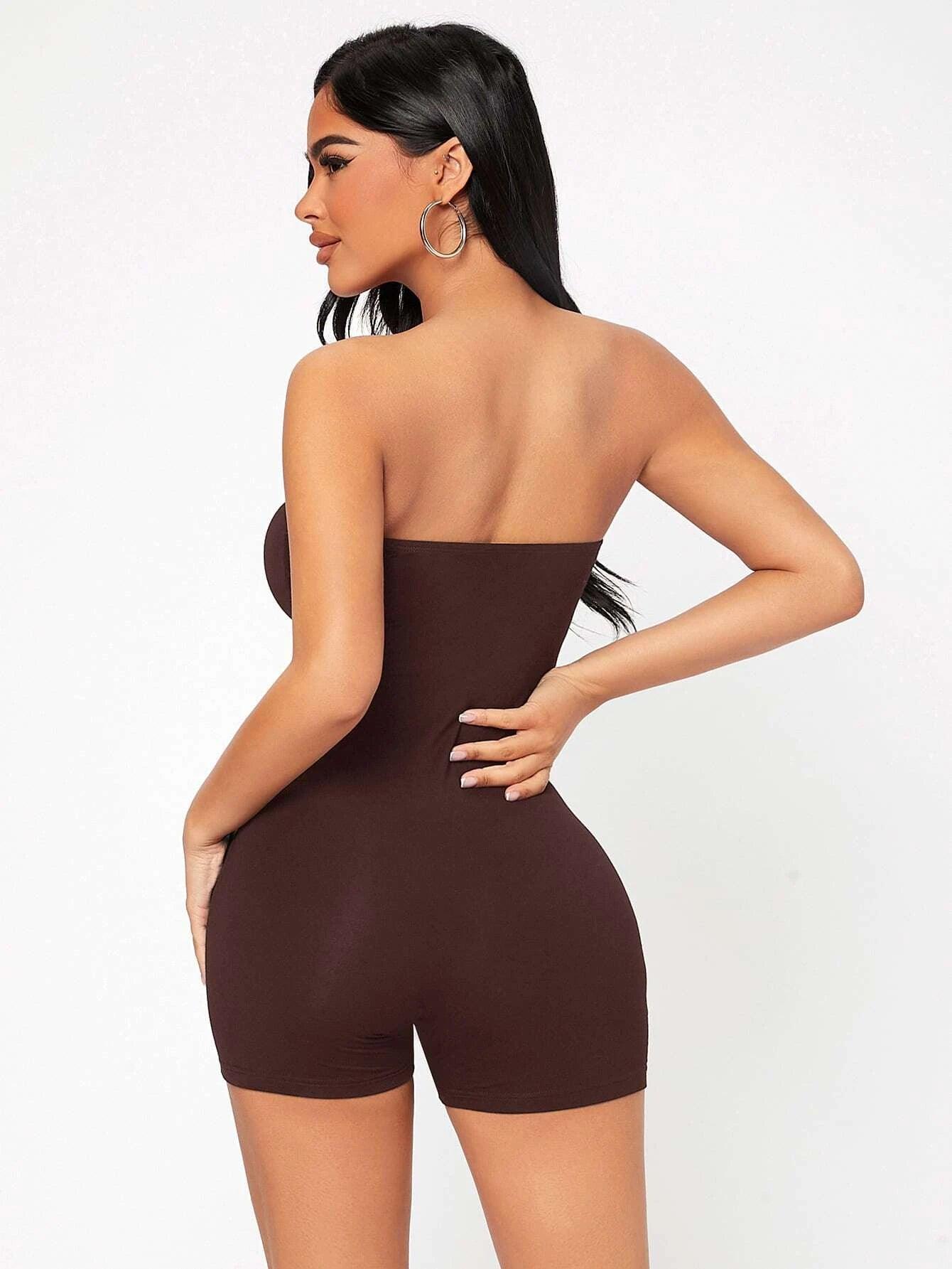 Unitard Tube Backless Romper-Comfy Jumpsuits