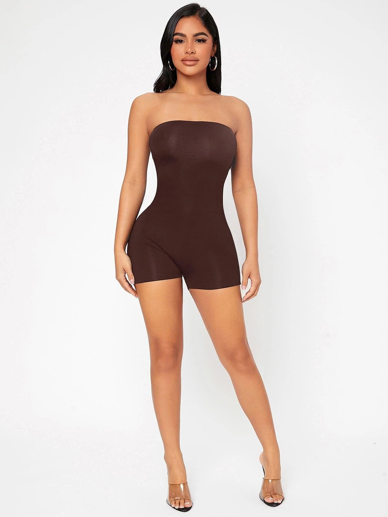 Unitard Tube Backless Romper-Comfy Jumpsuits