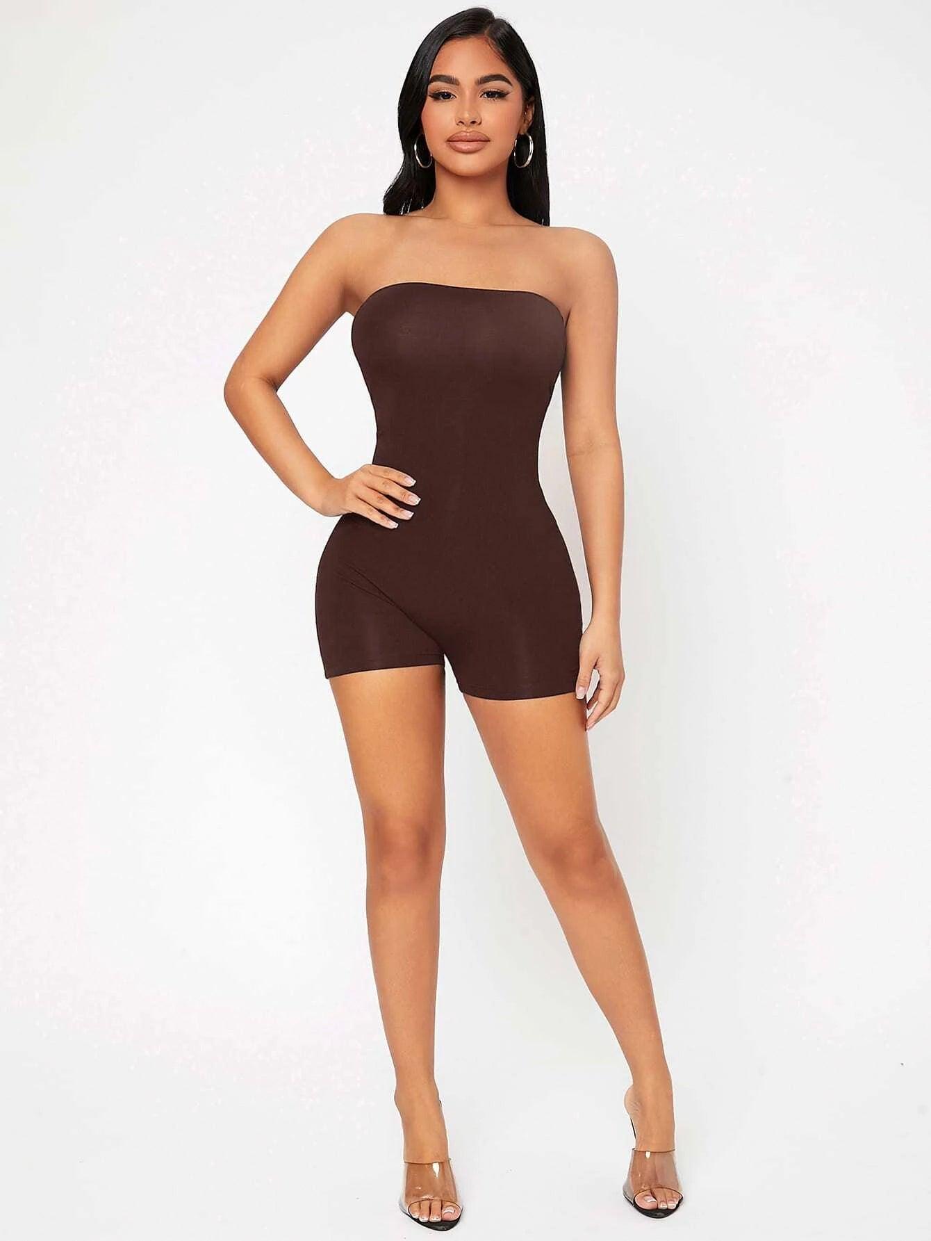 Unitard Tube Backless Romper-Comfy Jumpsuits