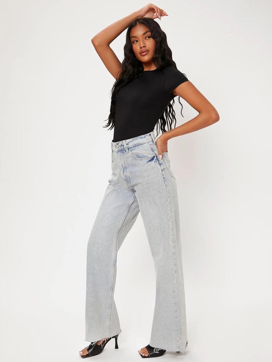Solid Slim Cut Round Neck Bodysuit-Comfy Jumpsuits