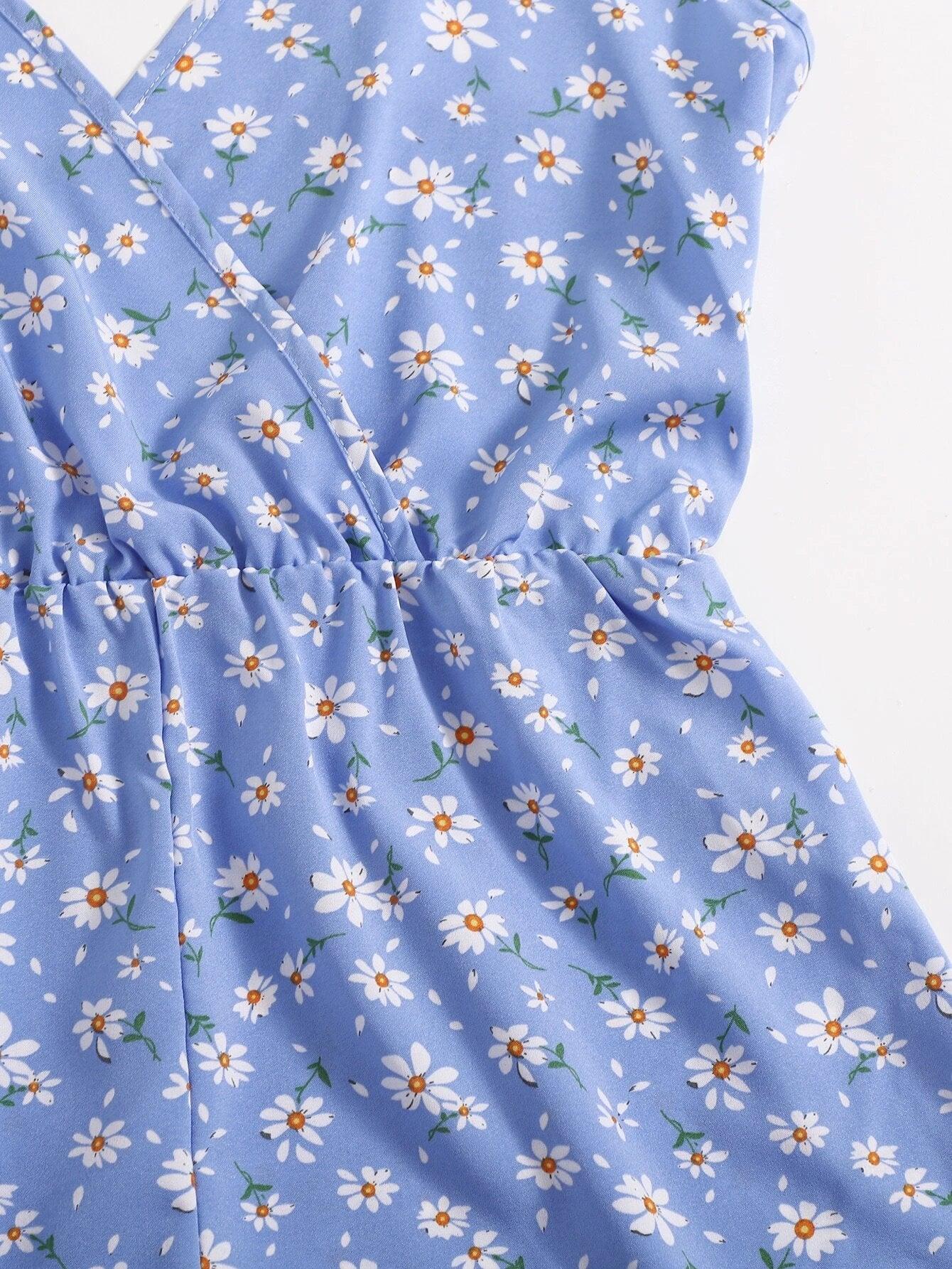 Daisy Floral Cami Romper-Comfy Jumpsuits