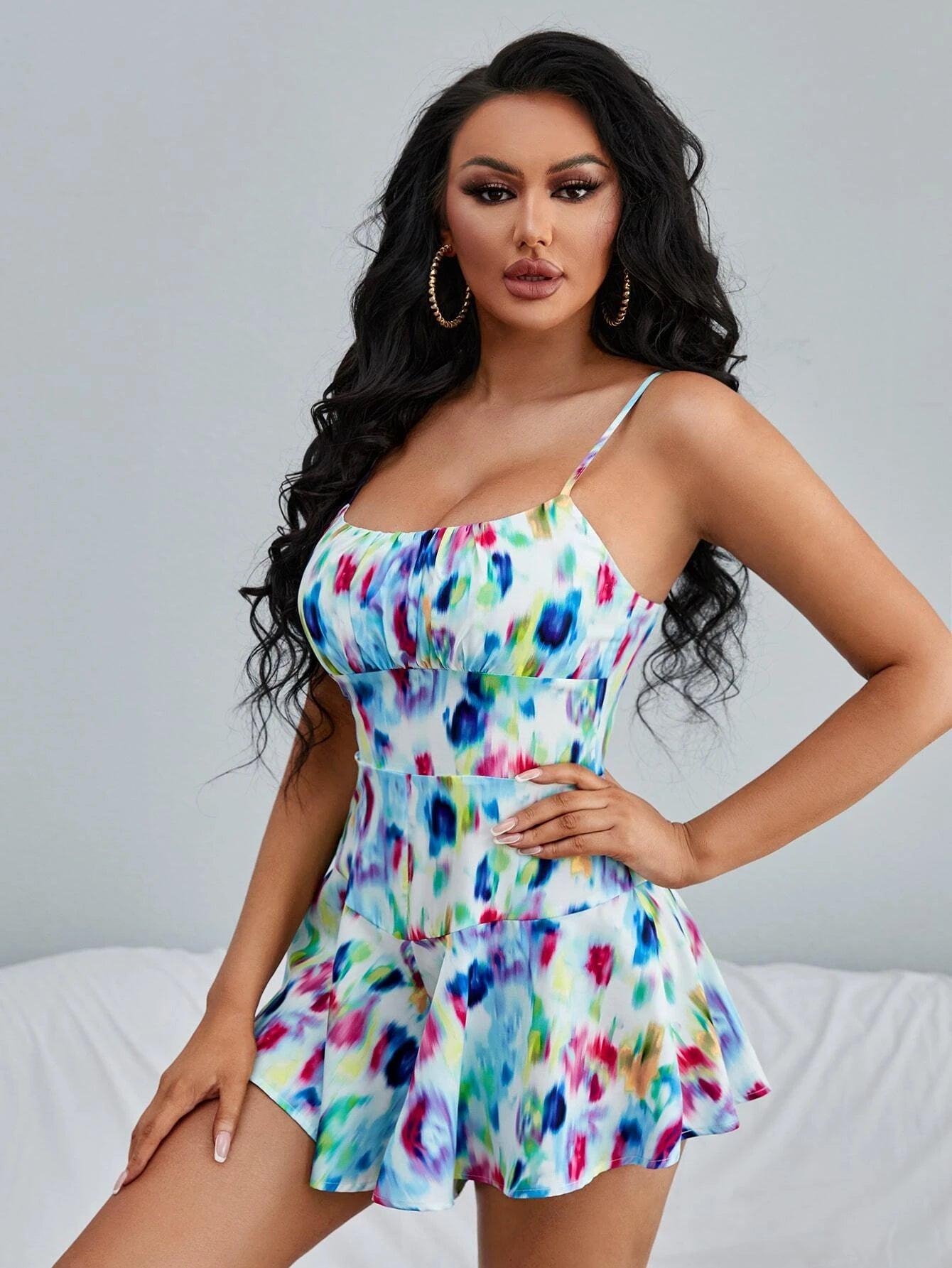 Ruched Sleeveless Cami Romper-Comfy Jumpsuits