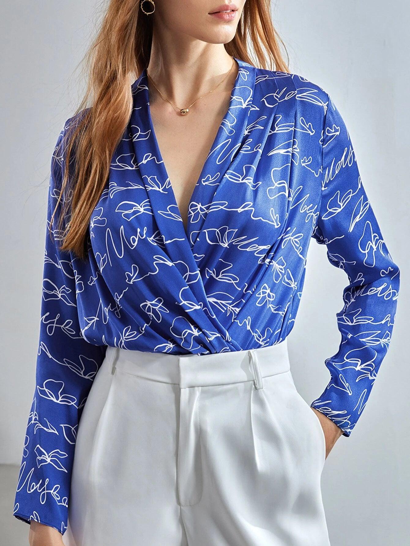 Silk Gathered Bodysuit-Comfy Jumpsuits