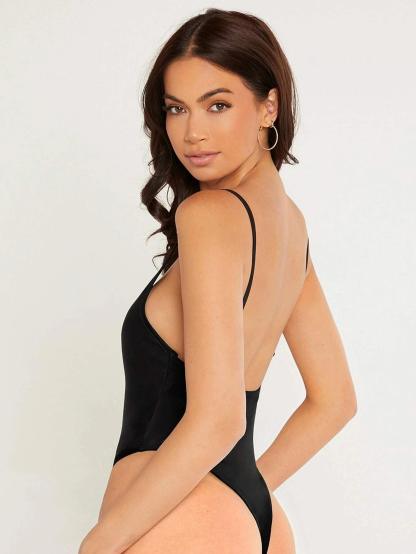 Sleeveless Cami Bodysuit-Comfy Jumpsuits