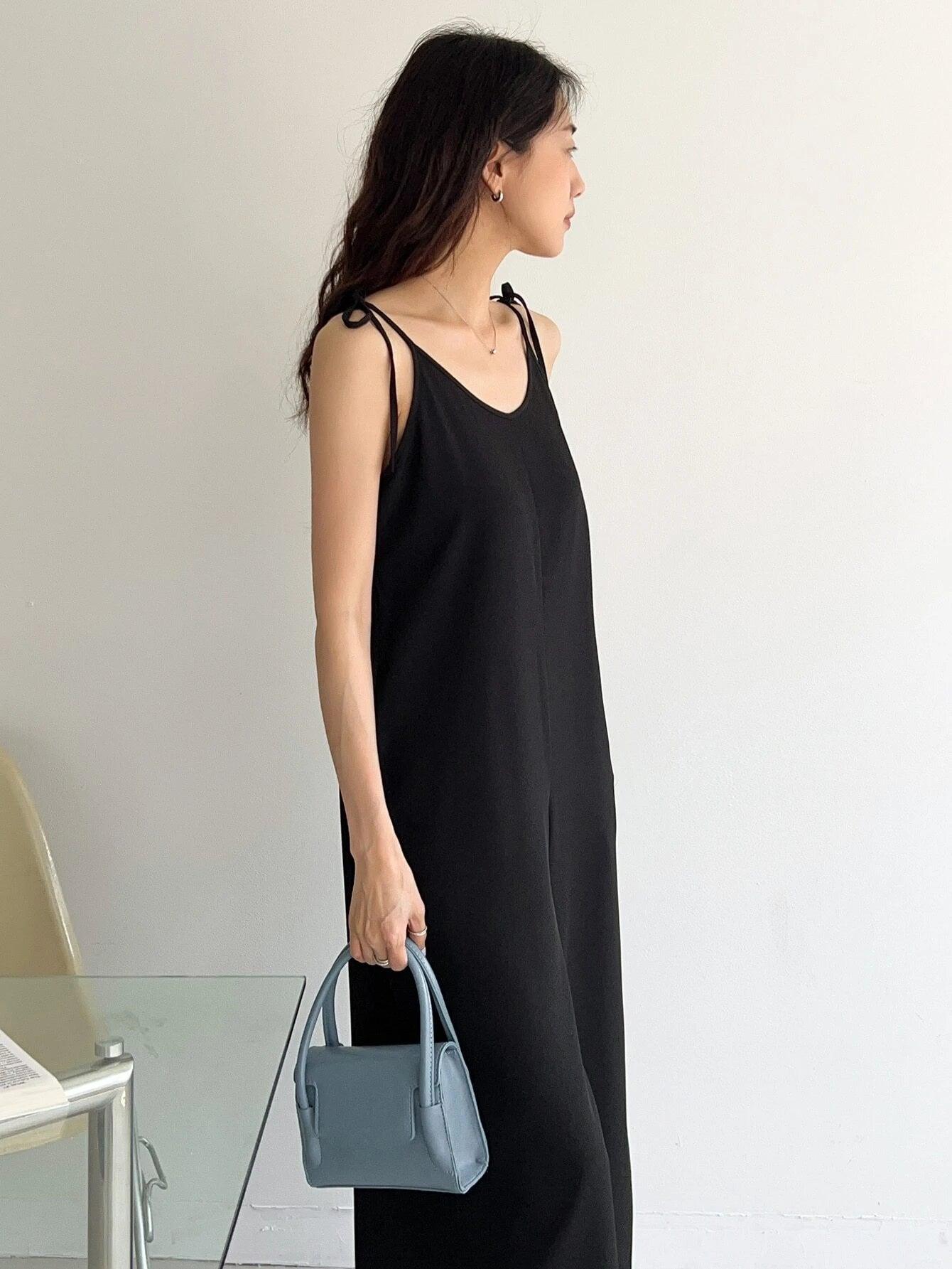Shoulder Hidden Pocket Cami Jumpsuit-Comfy Jumpsuits