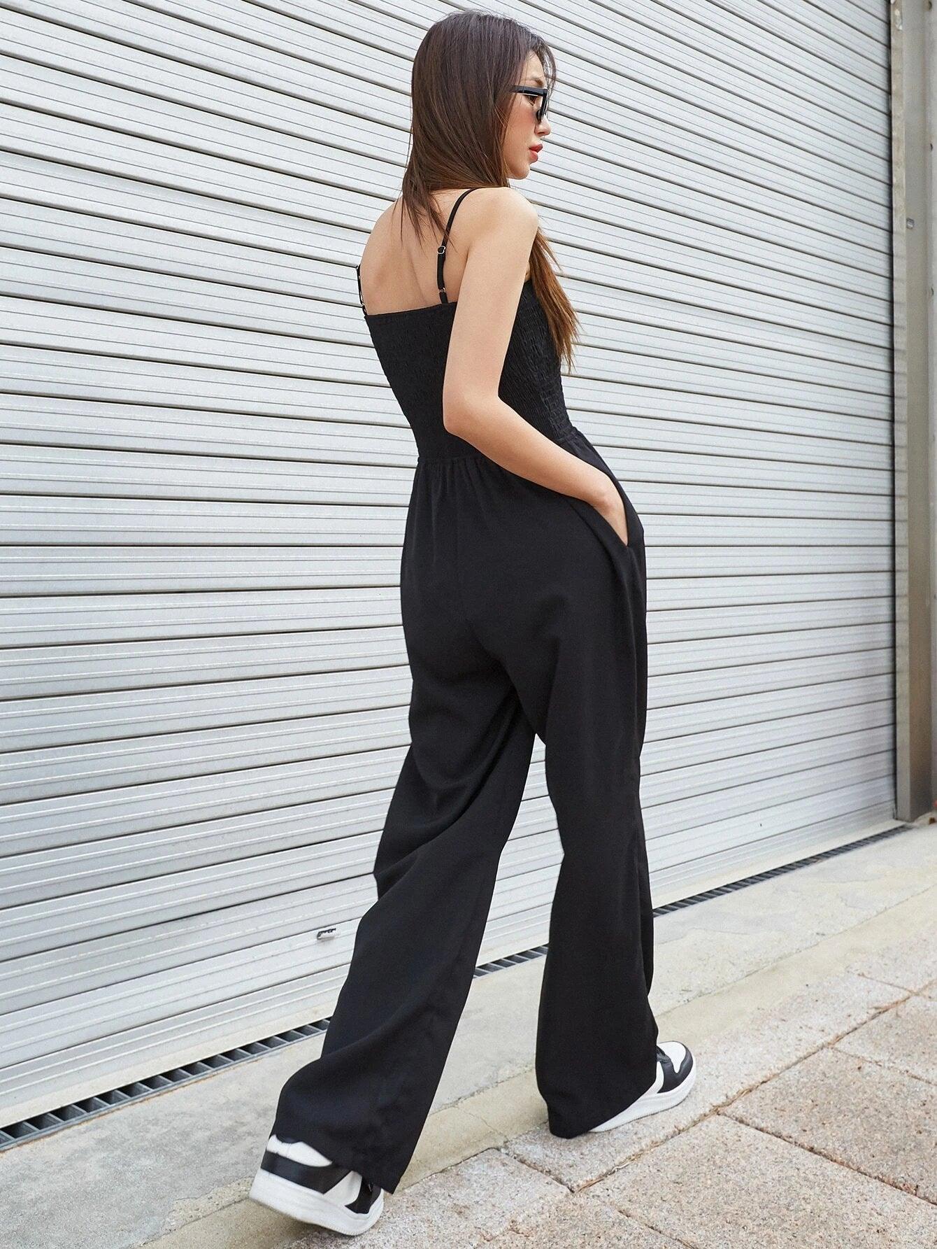 Sleeveless Cami Jumpsuit-Comfy Jumpsuits