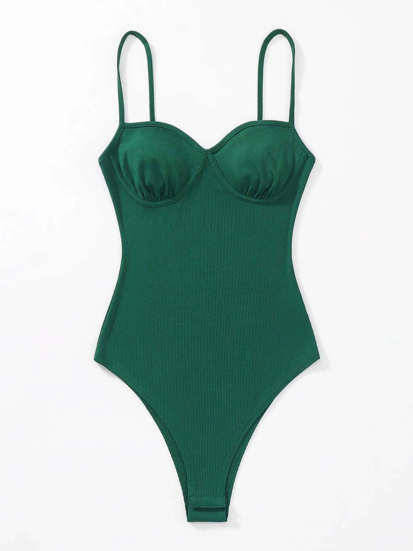 Ruched Cami Bodysuit-Comfy Jumpsuits