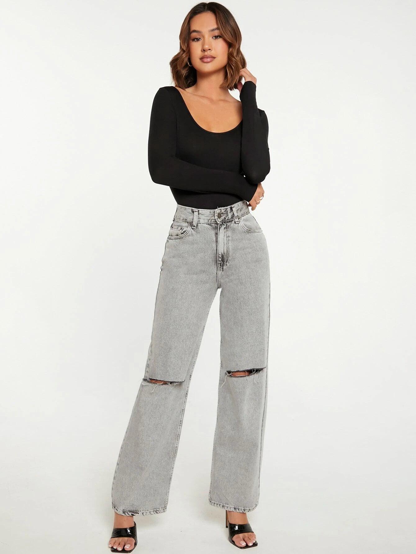 Scoop Neck Slim Fit Bodysuit-Comfy Jumpsuits