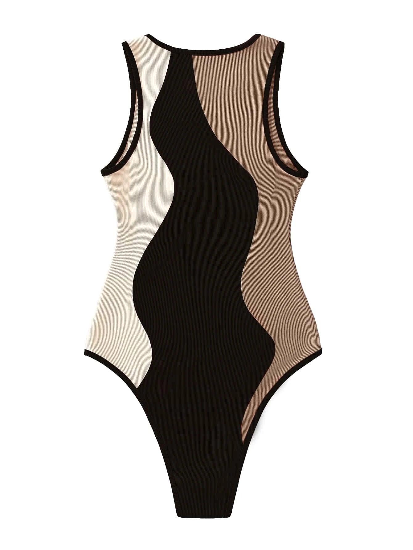 Cut And Sew Bodysuit-Comfy Jumpsuits