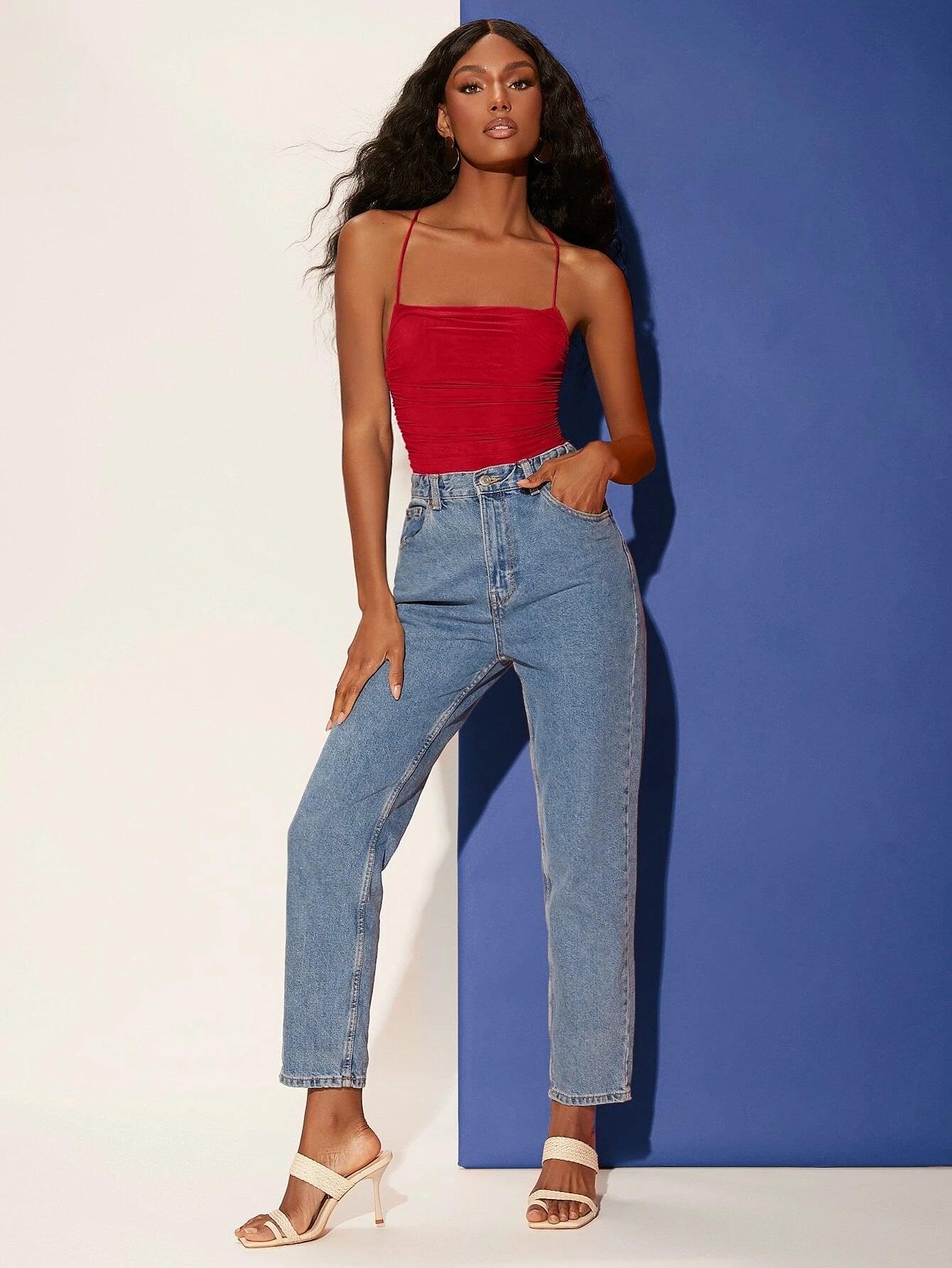 Crisscross Tied Sleeveless Bodysuit-Comfy Jumpsuits