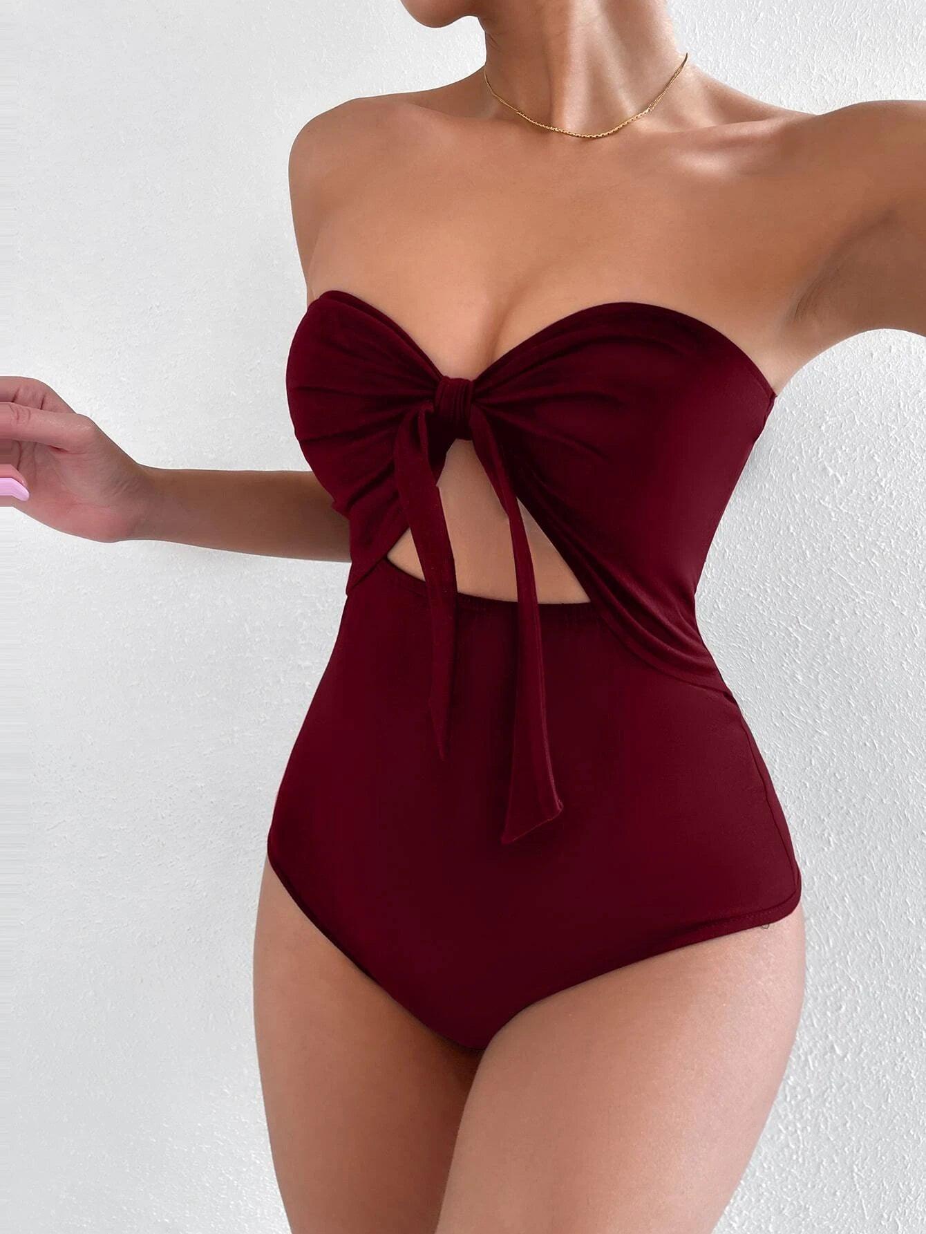 Slim Fit Strapless Bodysuit-Comfy Jumpsuits
