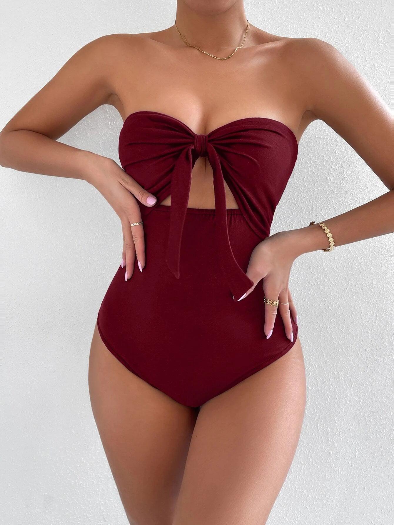 Slim Fit Strapless Bodysuit-Comfy Jumpsuits