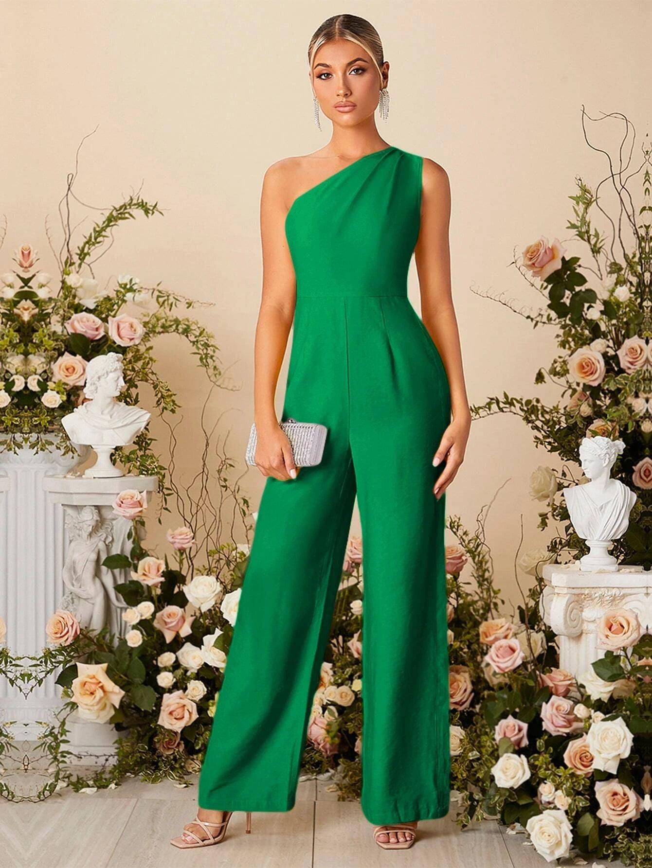 One Shoulder Jumpsuit-Comfy Jumpsuits