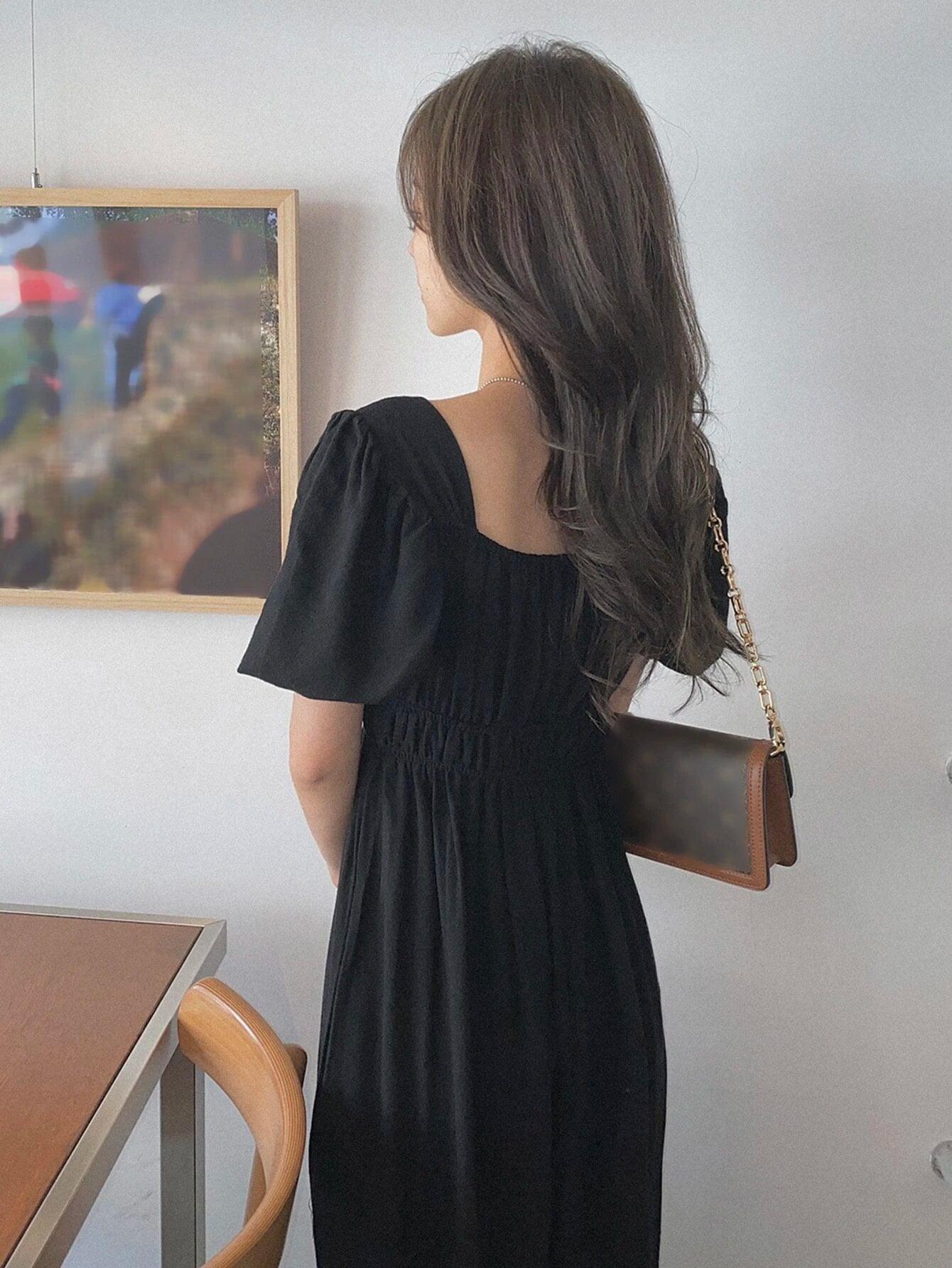 Square Neck Wide Leg Jumpsuit-Comfy Jumpsuits