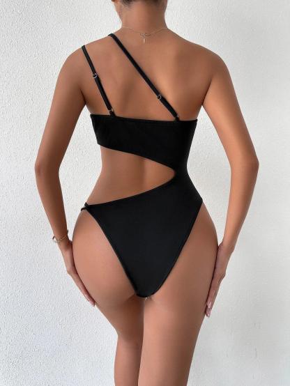 One Shoulder Bodysuit-Comfy Jumpsuits