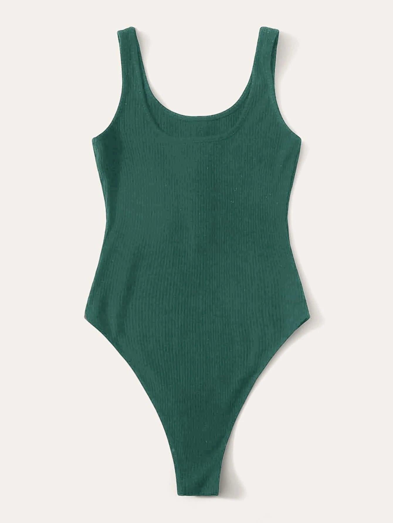 Button Front Tank Bodysuit-Comfy Jumpsuits