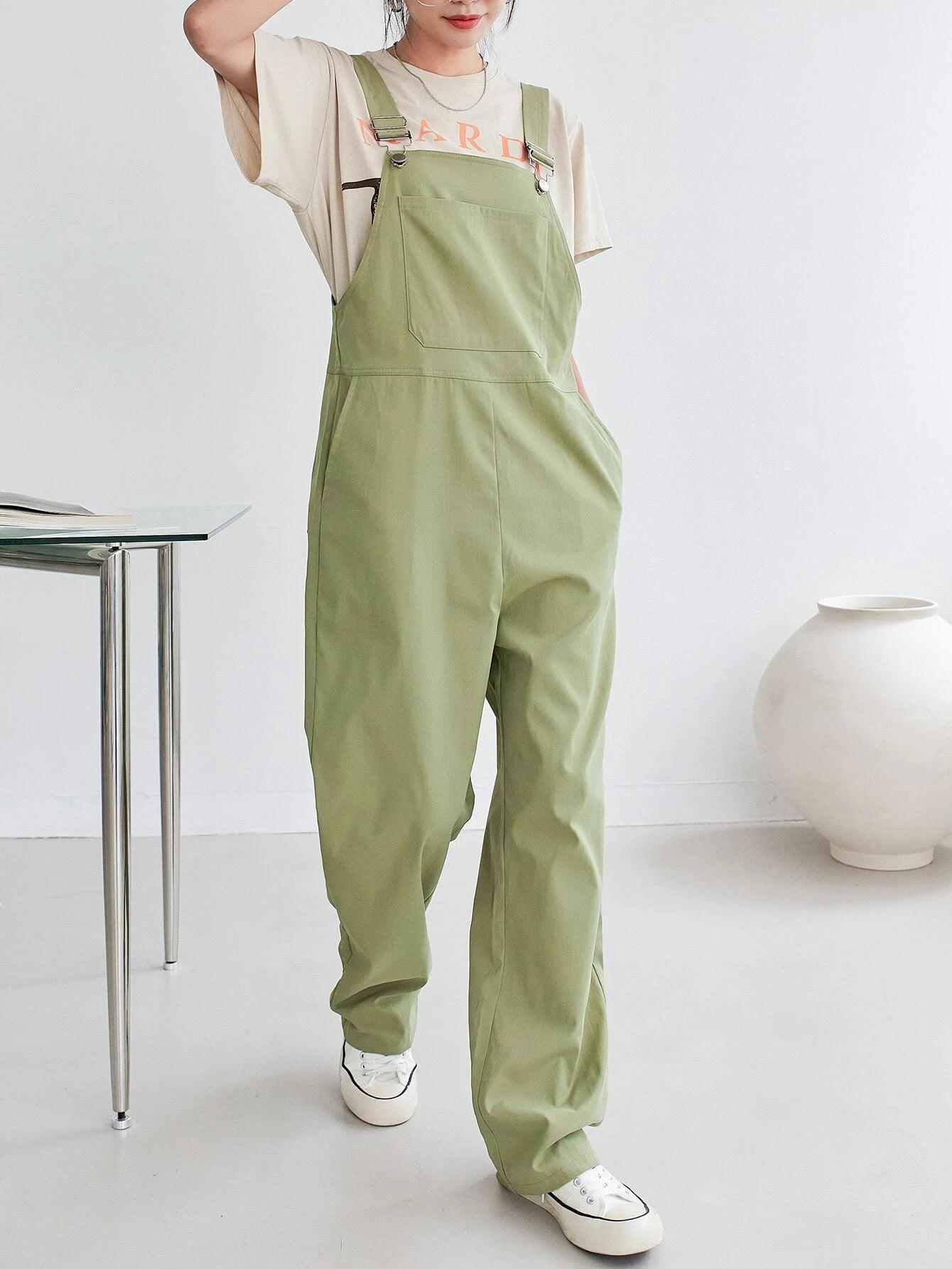 Patched Pocket Overall Jumpsuit-Comfy Jumpsuits