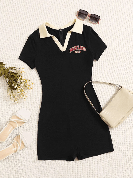 Collar Unitard Romper-Comfy Jumpsuits