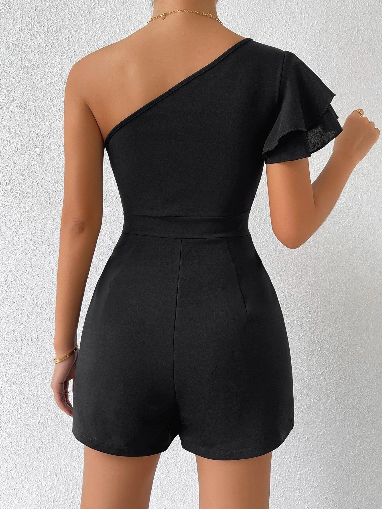 Elegant Butterfly Sleeve Romper-Comfy Jumpsuits