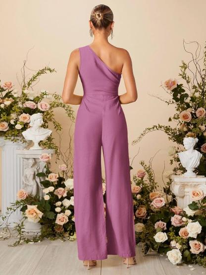 One Shoulder Jumpsuit-Comfy Jumpsuits