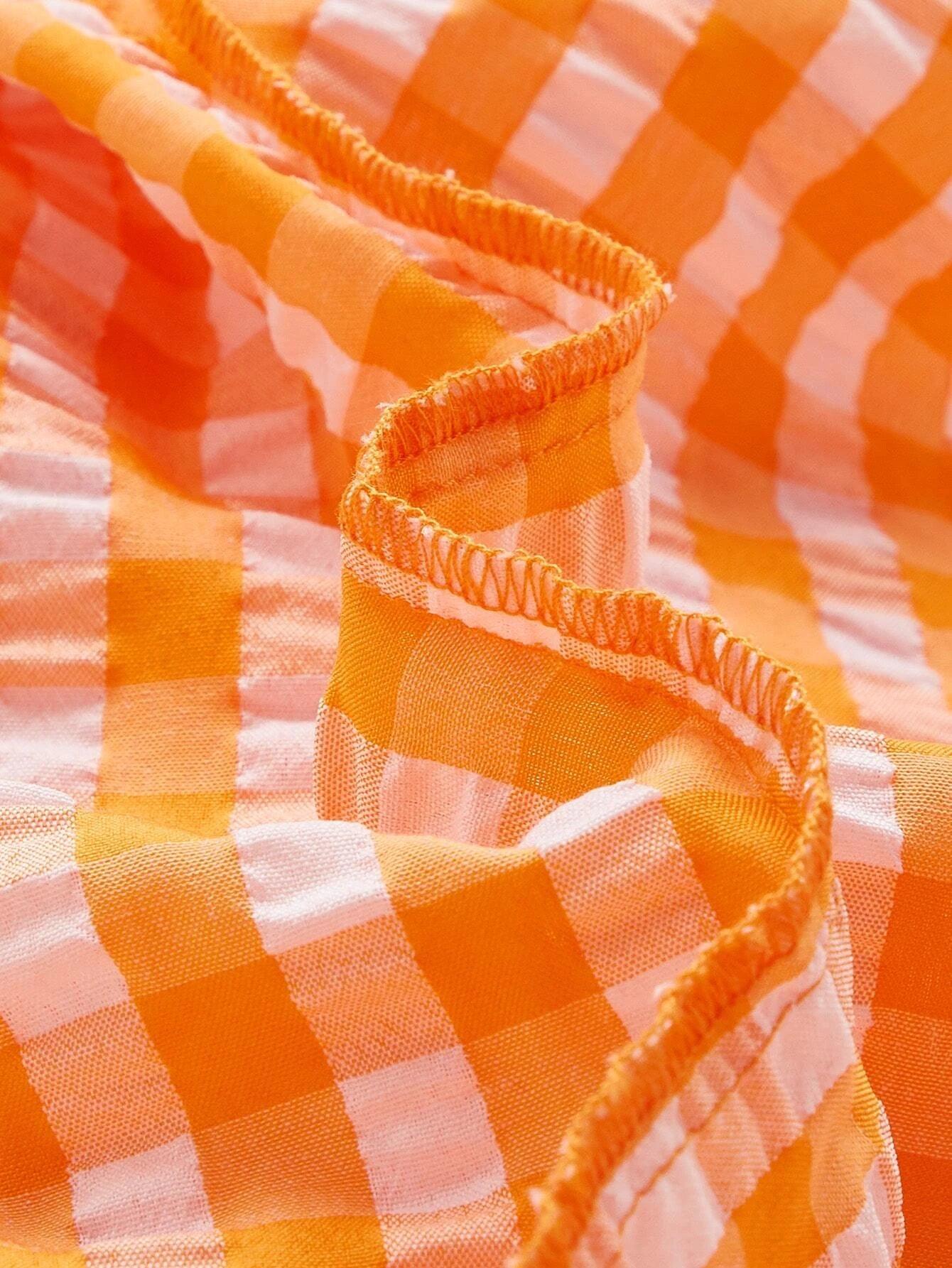 Gingham Print Cami Romper-Comfy Jumpsuits