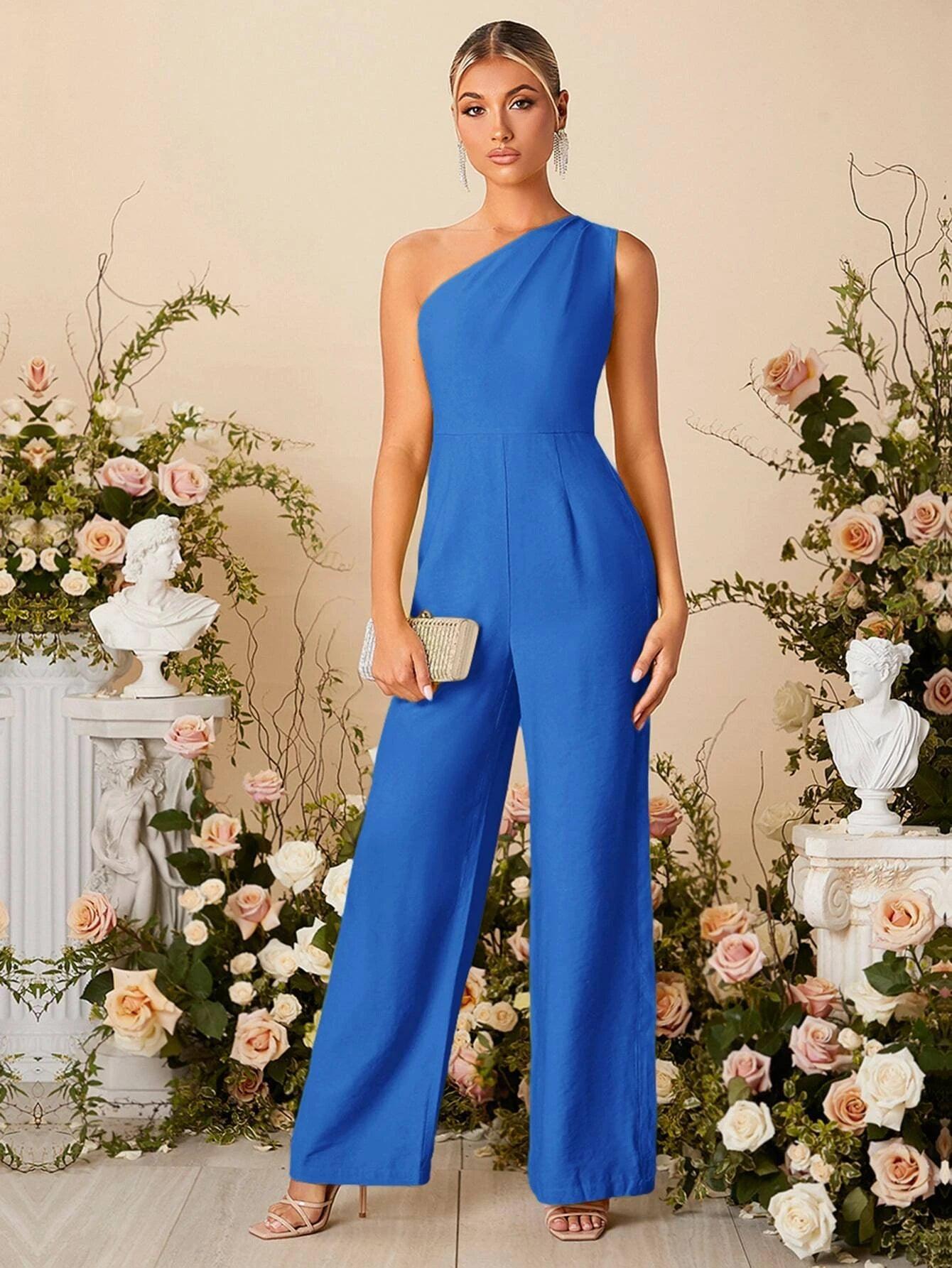 One Shoulder Jumpsuit-Comfy Jumpsuits