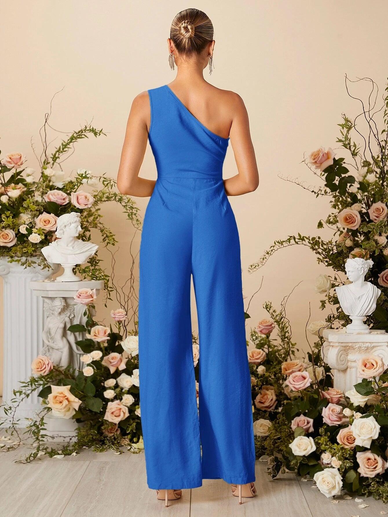 One Shoulder Jumpsuit-Comfy Jumpsuits