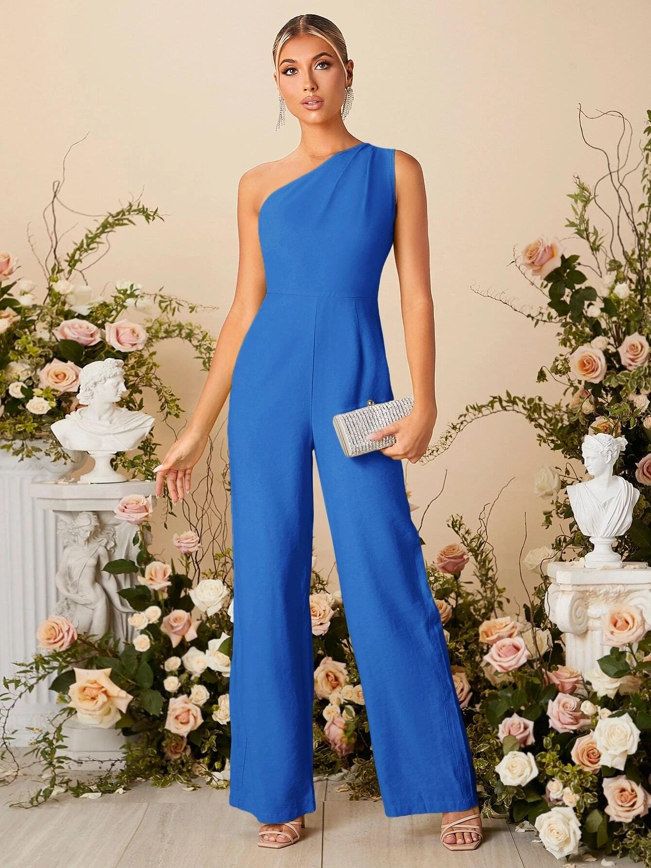 One Shoulder Jumpsuit-Comfy Jumpsuits