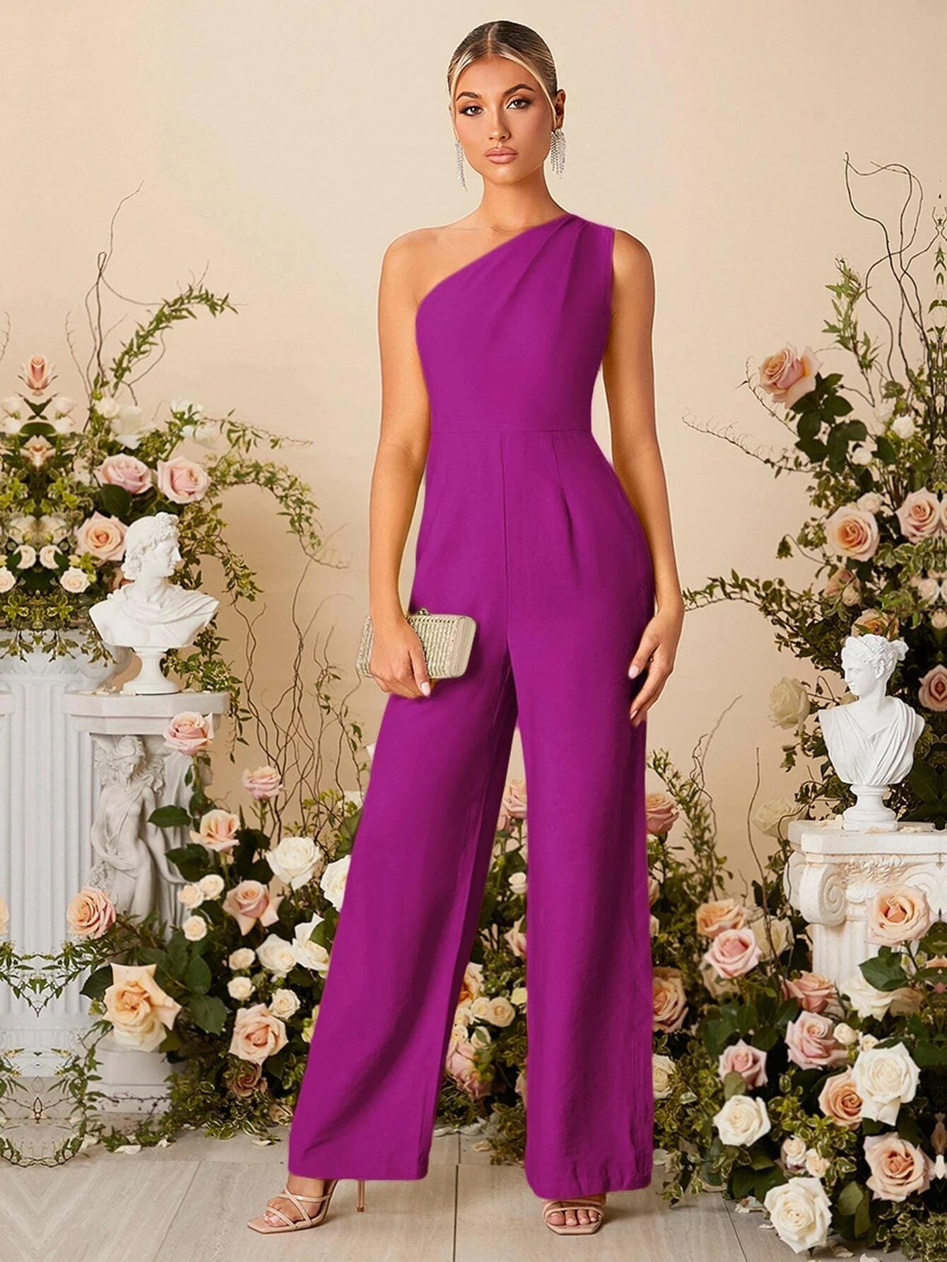 One Shoulder Jumpsuit-Comfy Jumpsuits