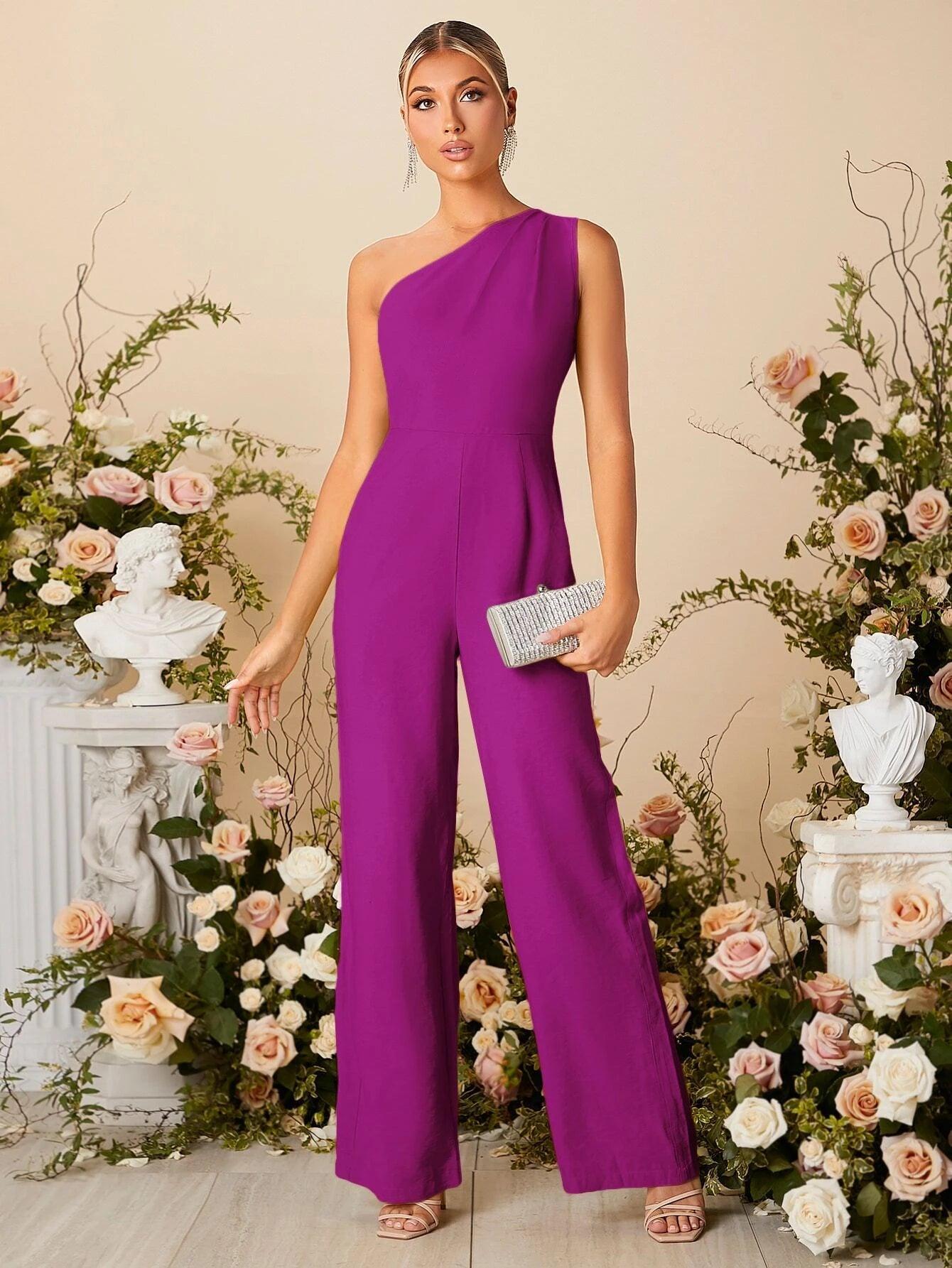 One Shoulder Jumpsuit-Comfy Jumpsuits