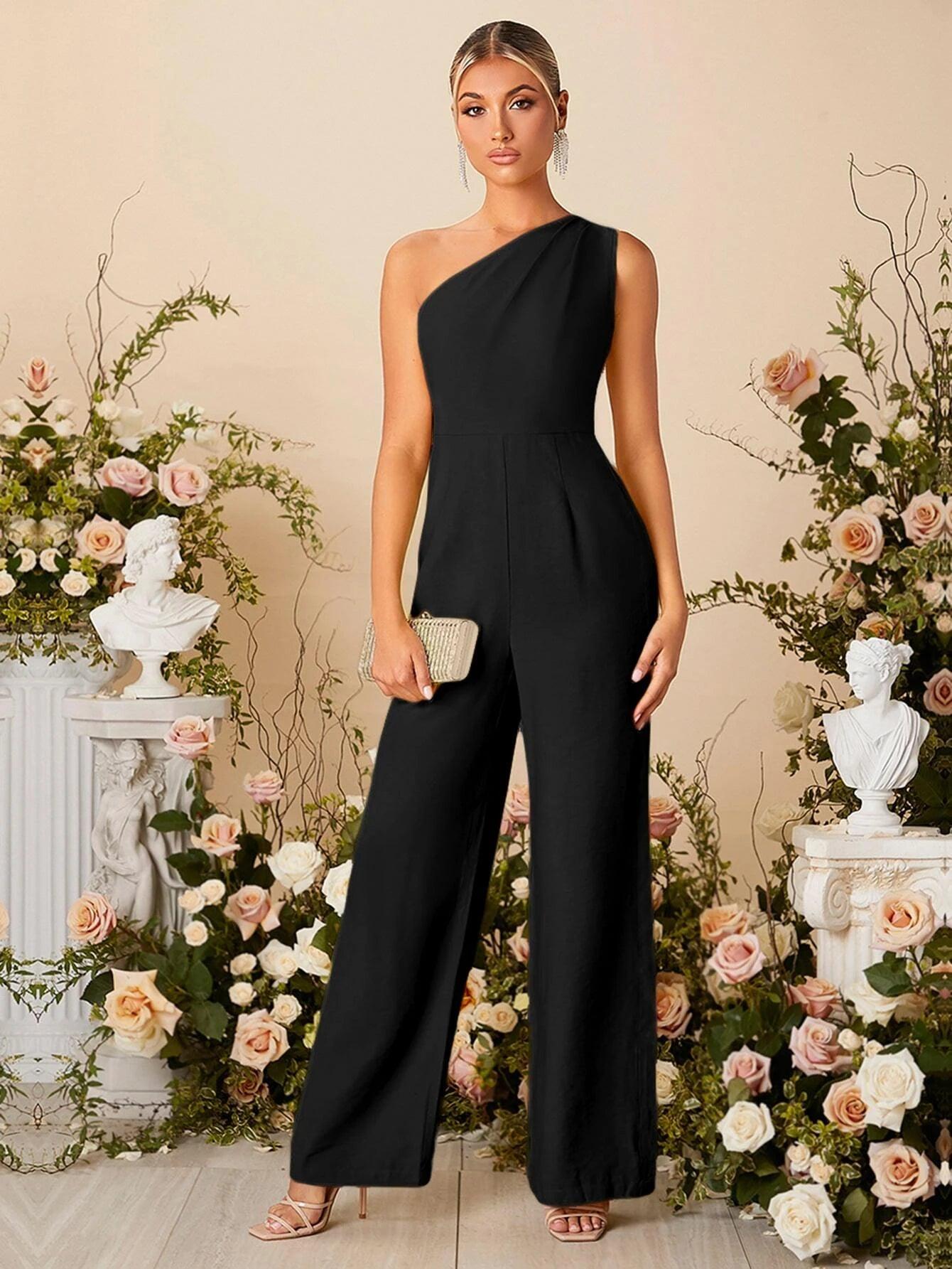 One Shoulder Jumpsuit-Comfy Jumpsuits