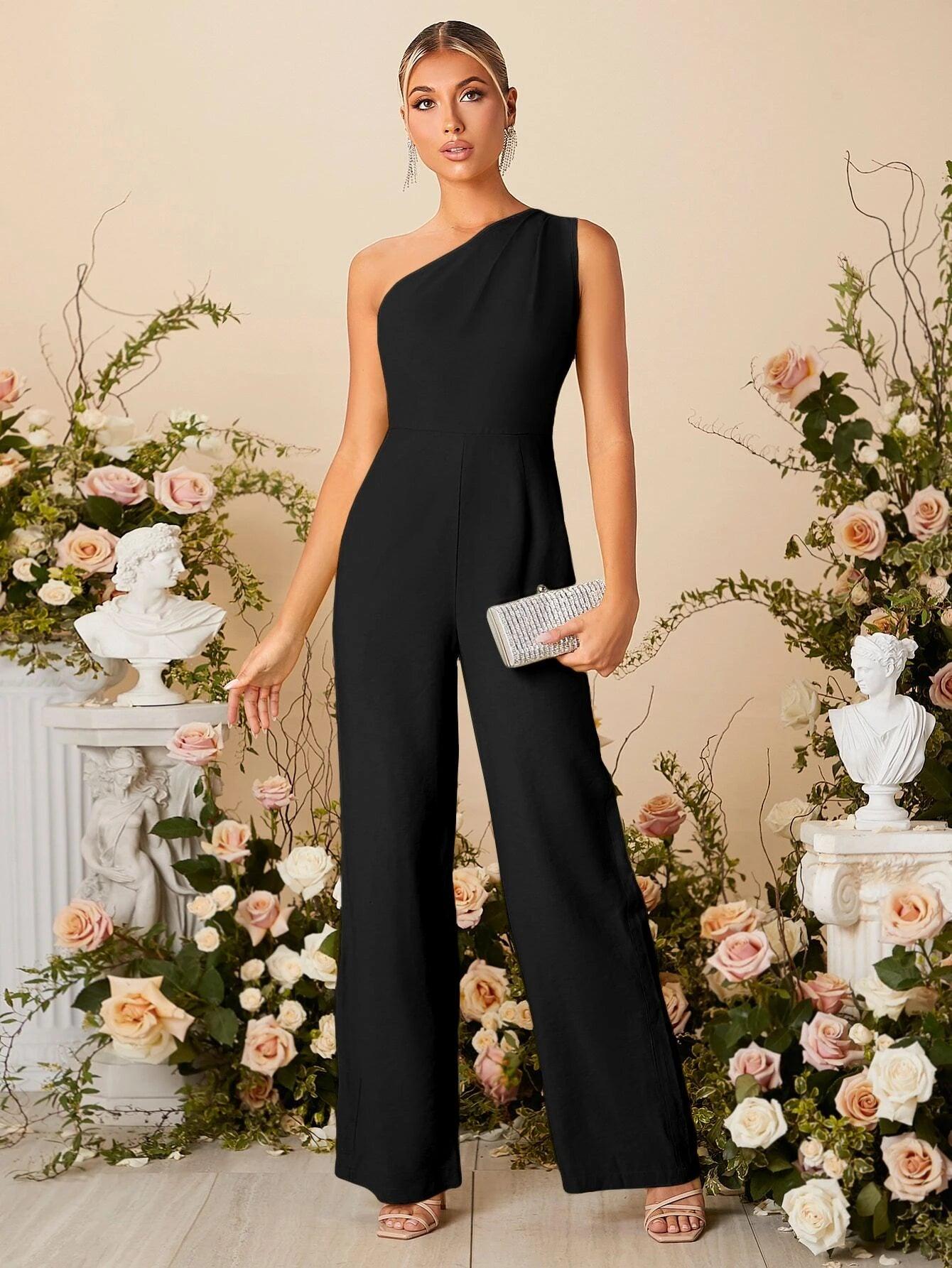 One Shoulder Jumpsuit-Comfy Jumpsuits