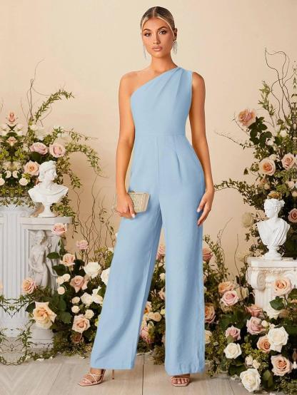 One Shoulder Jumpsuit-Comfy Jumpsuits