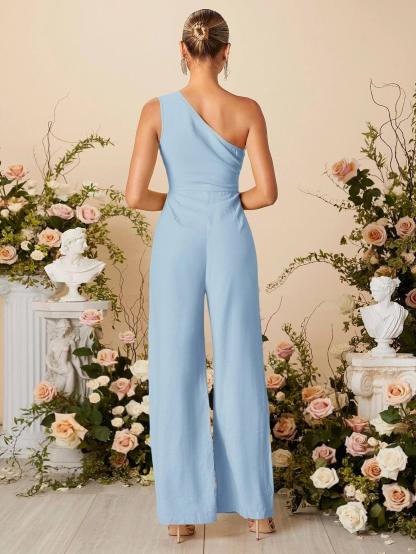 One Shoulder Jumpsuit-Comfy Jumpsuits