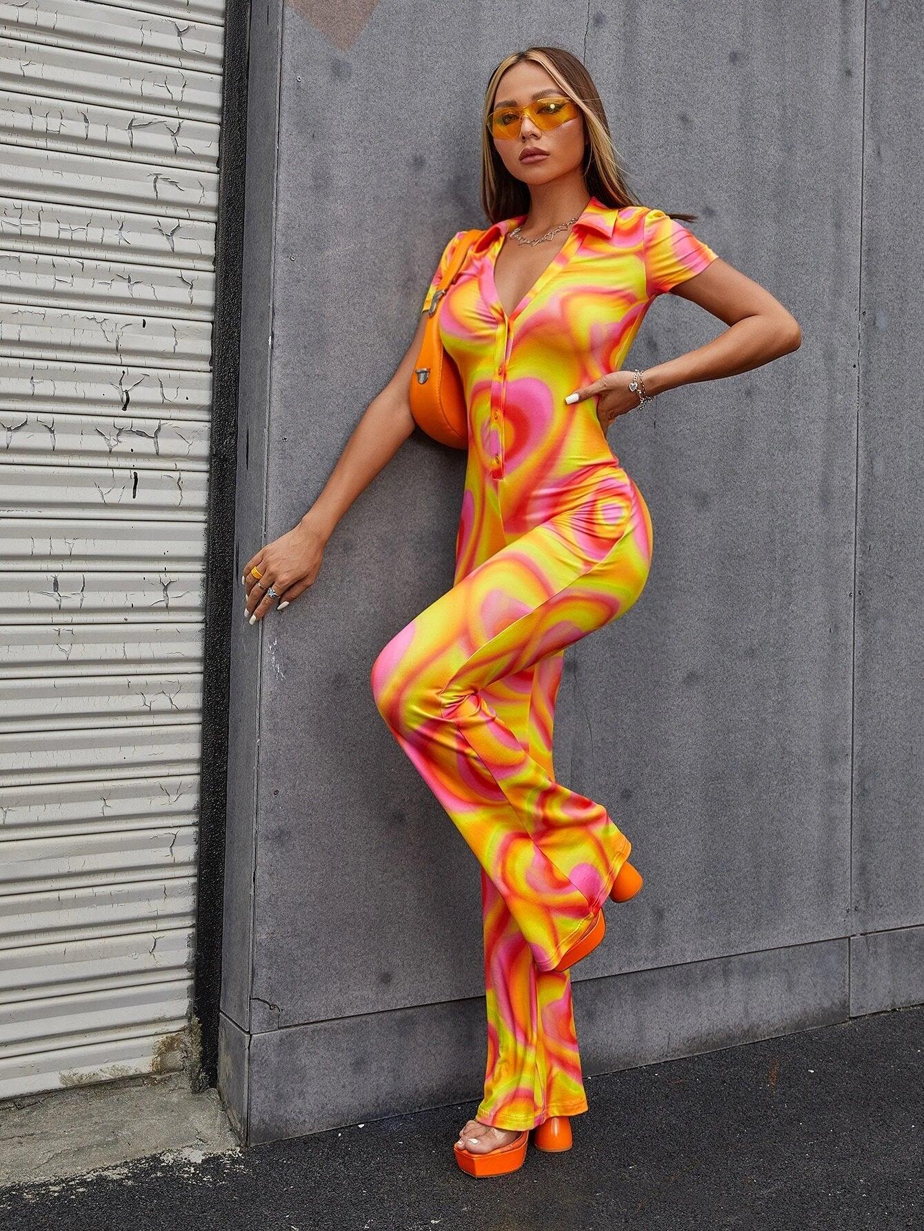 Collared Button Front Jumpsuit-Comfy Jumpsuits