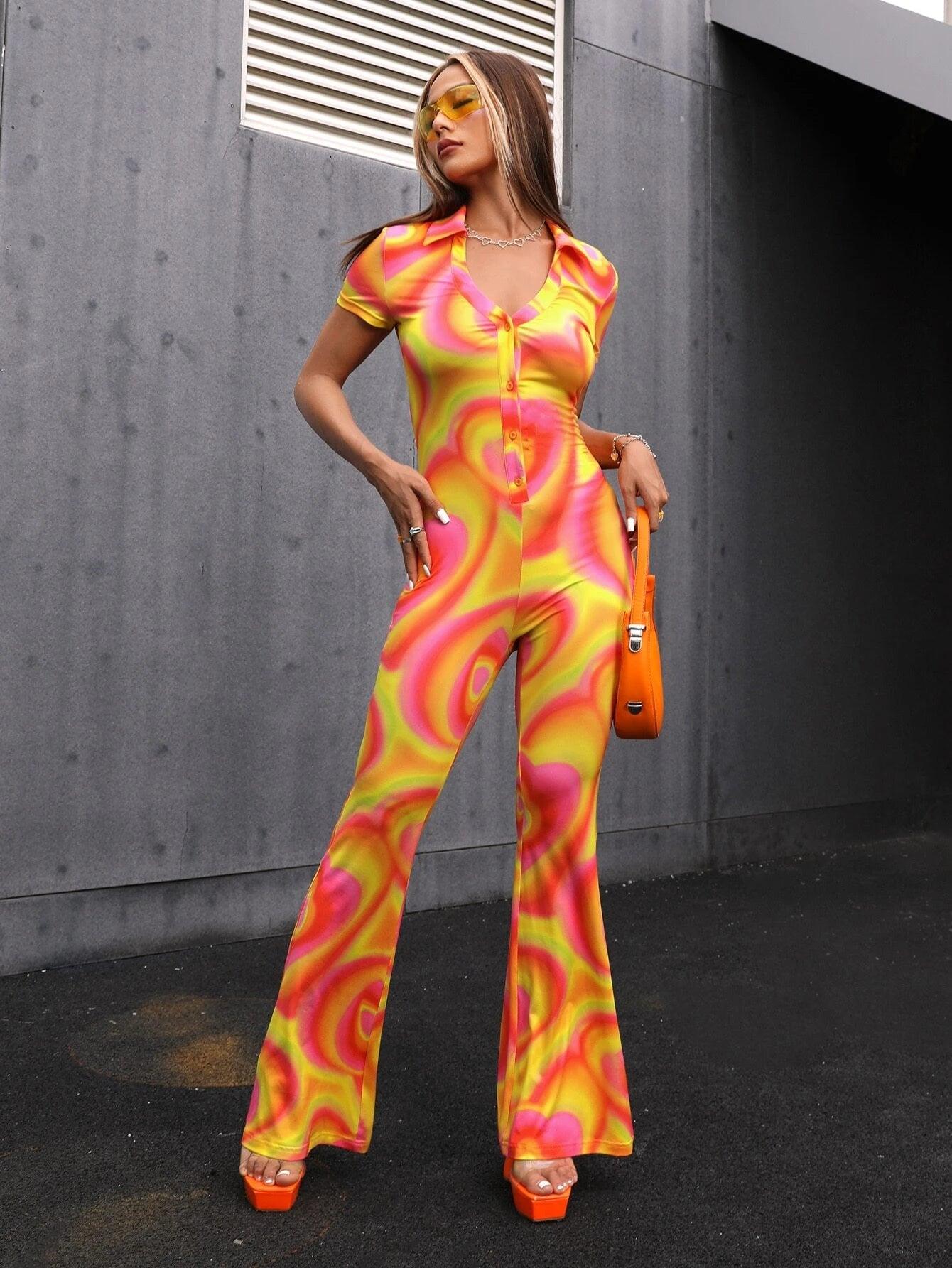 Collared Button Front Jumpsuit-Comfy Jumpsuits