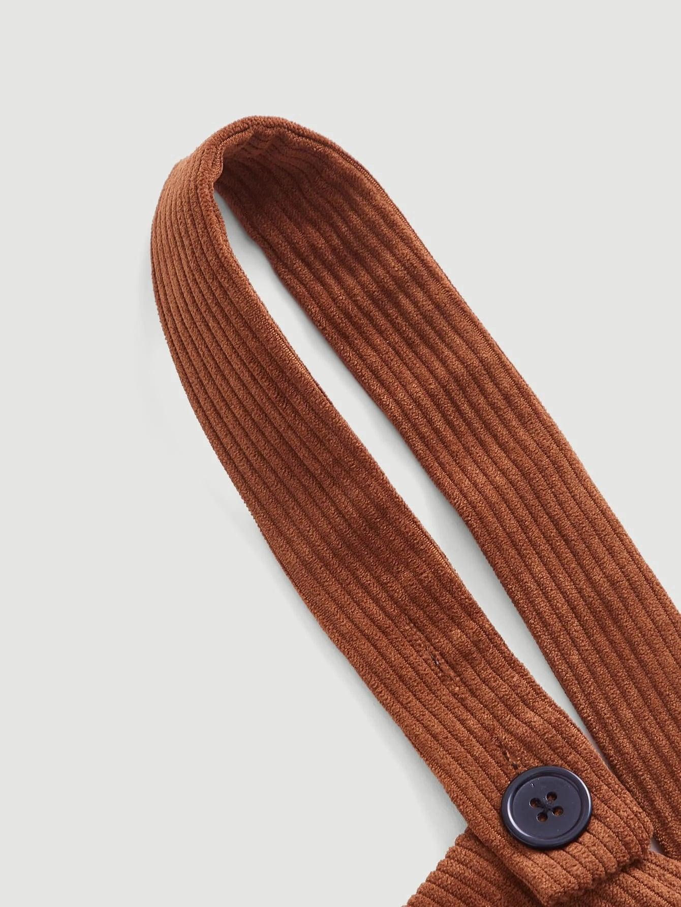 Solid Patched Pocket Overall Jumpsuit Without Blouse-Comfy Jumpsuits