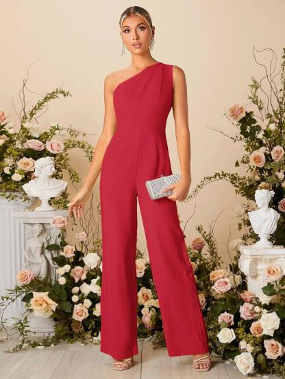 One Shoulder Jumpsuit-Comfy Jumpsuits