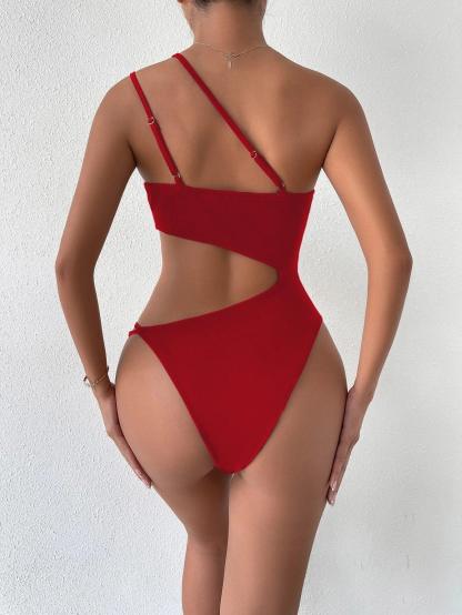 One Shoulder Bodysuit-Comfy Jumpsuits