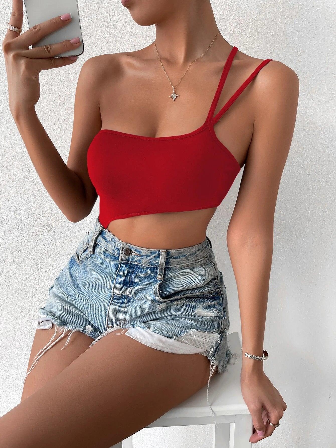 One Shoulder Bodysuit-Comfy Jumpsuits