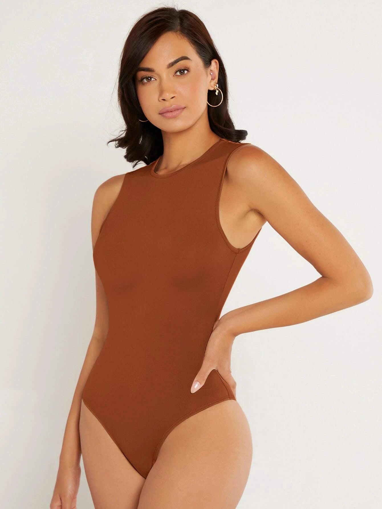 Sleeveless Tank Bodysuit-Comfy Jumpsuits