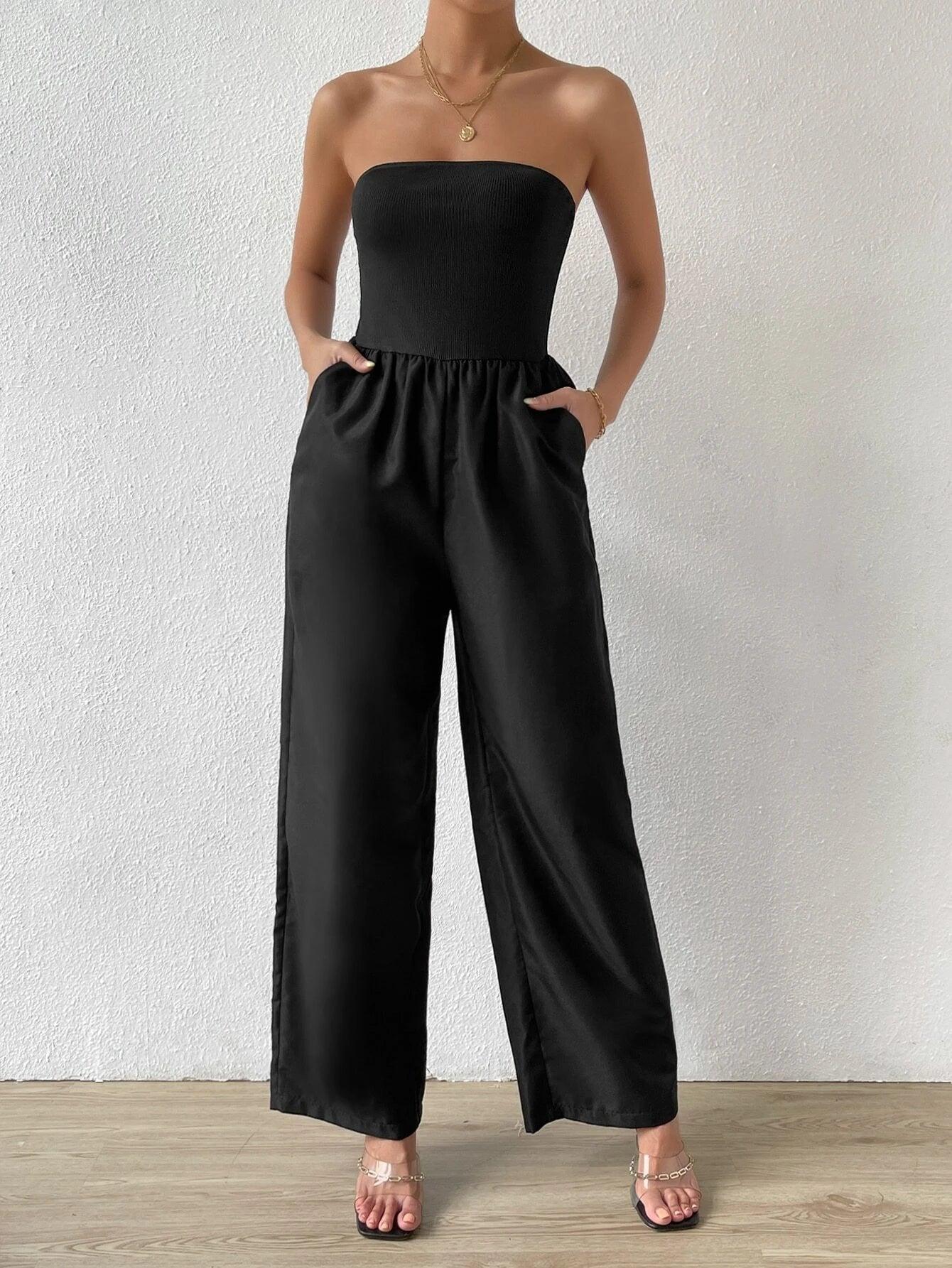 Casual Slant Pocket Sleeveless Jumpsuit-Comfy Jumpsuits