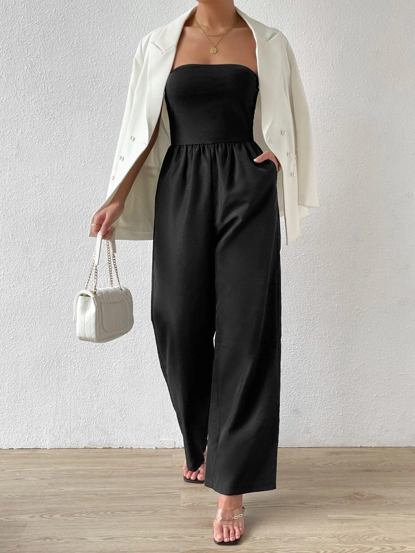 Casual Slant Pocket Sleeveless Jumpsuit-Comfy Jumpsuits