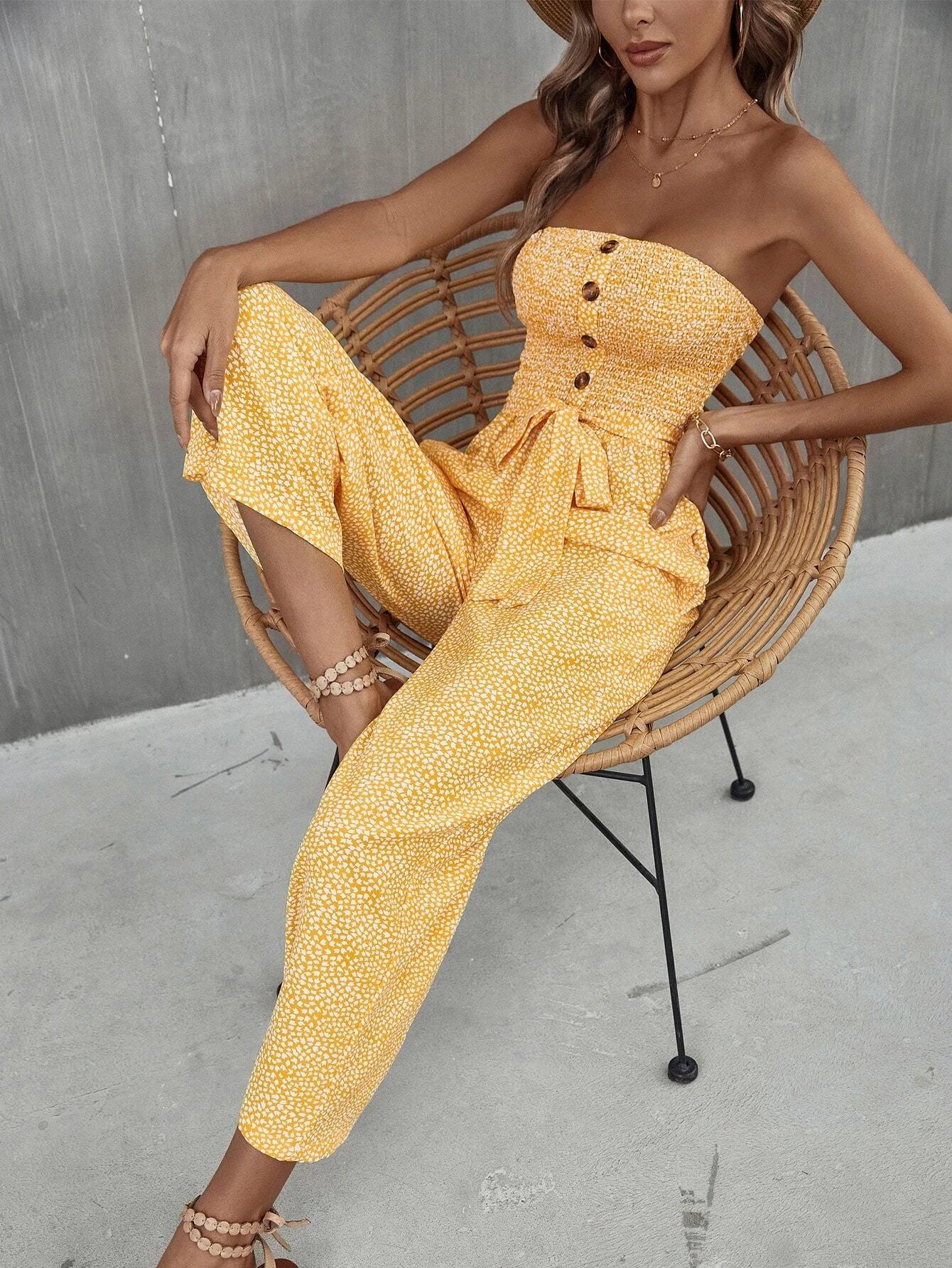 Pocket Side Belted Jumpsuit-Comfy Jumpsuits