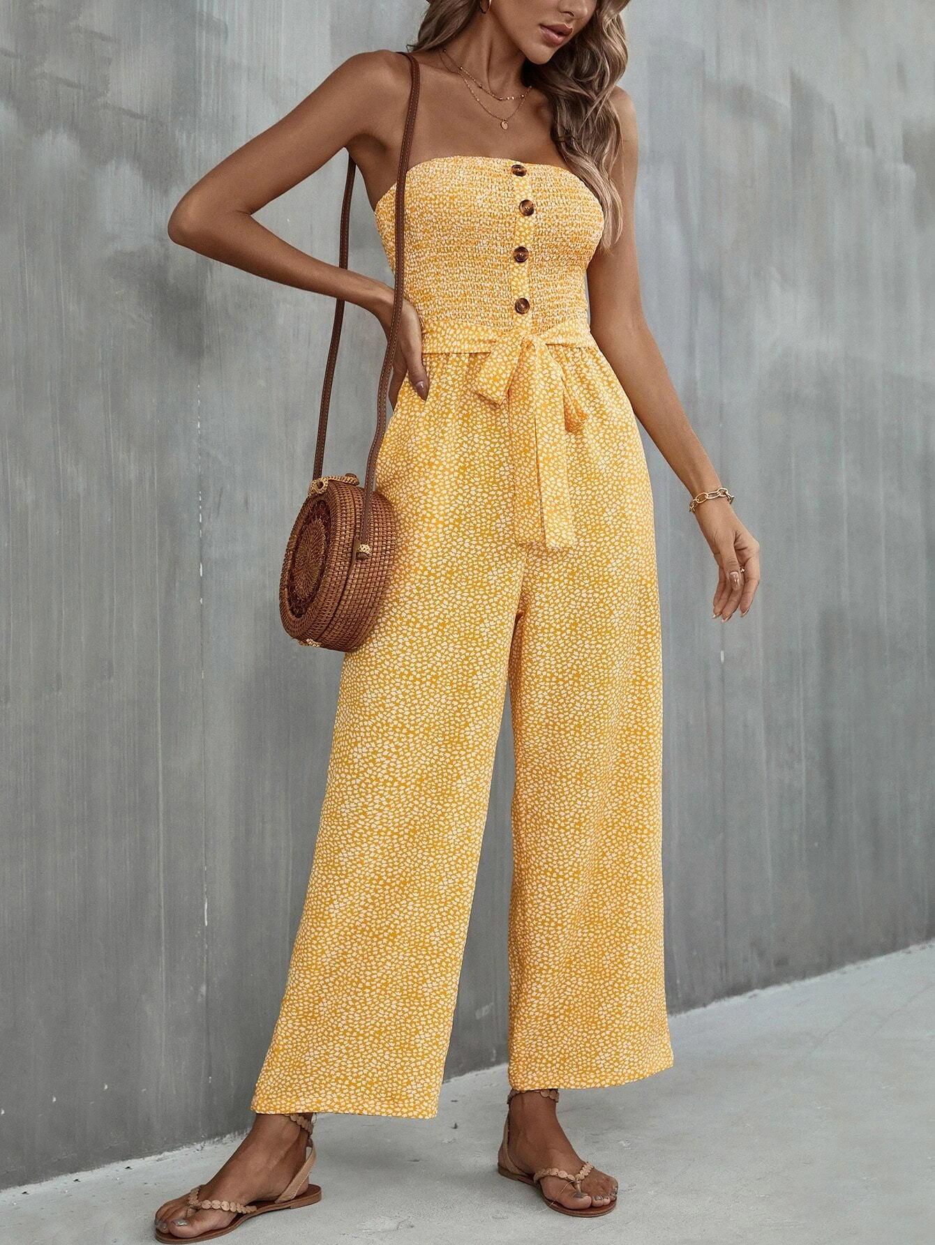 Pocket Side Belted Jumpsuit-Comfy Jumpsuits