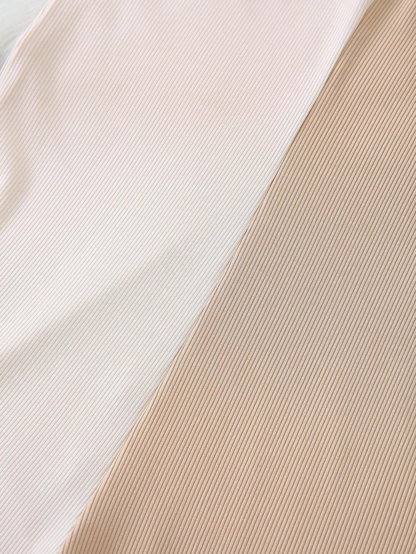 Two-Tone Criss-Cross Unitard Romper-Comfy Jumpsuits