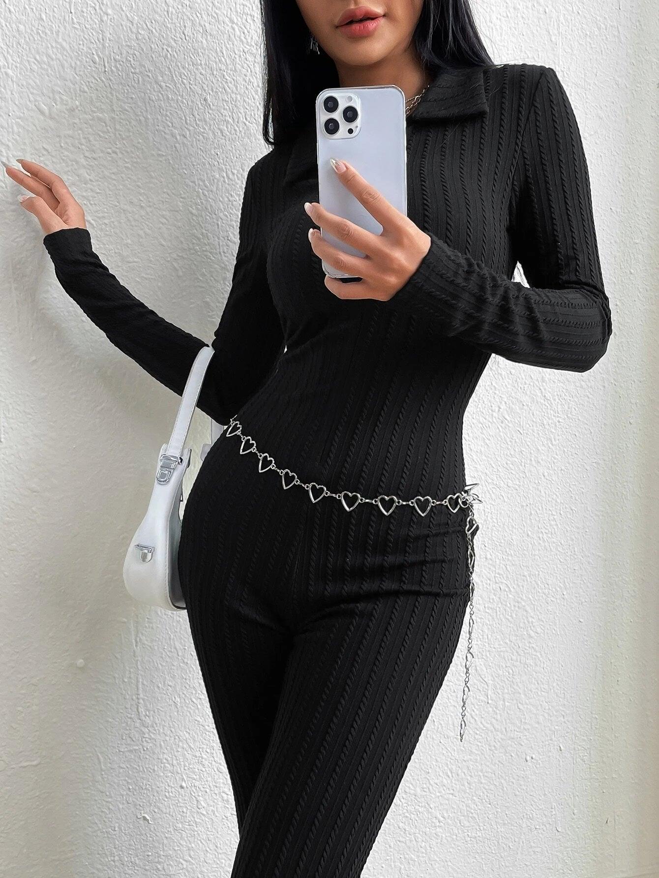 Textured Bootcut Leg Jumpsuit-Comfy Jumpsuits