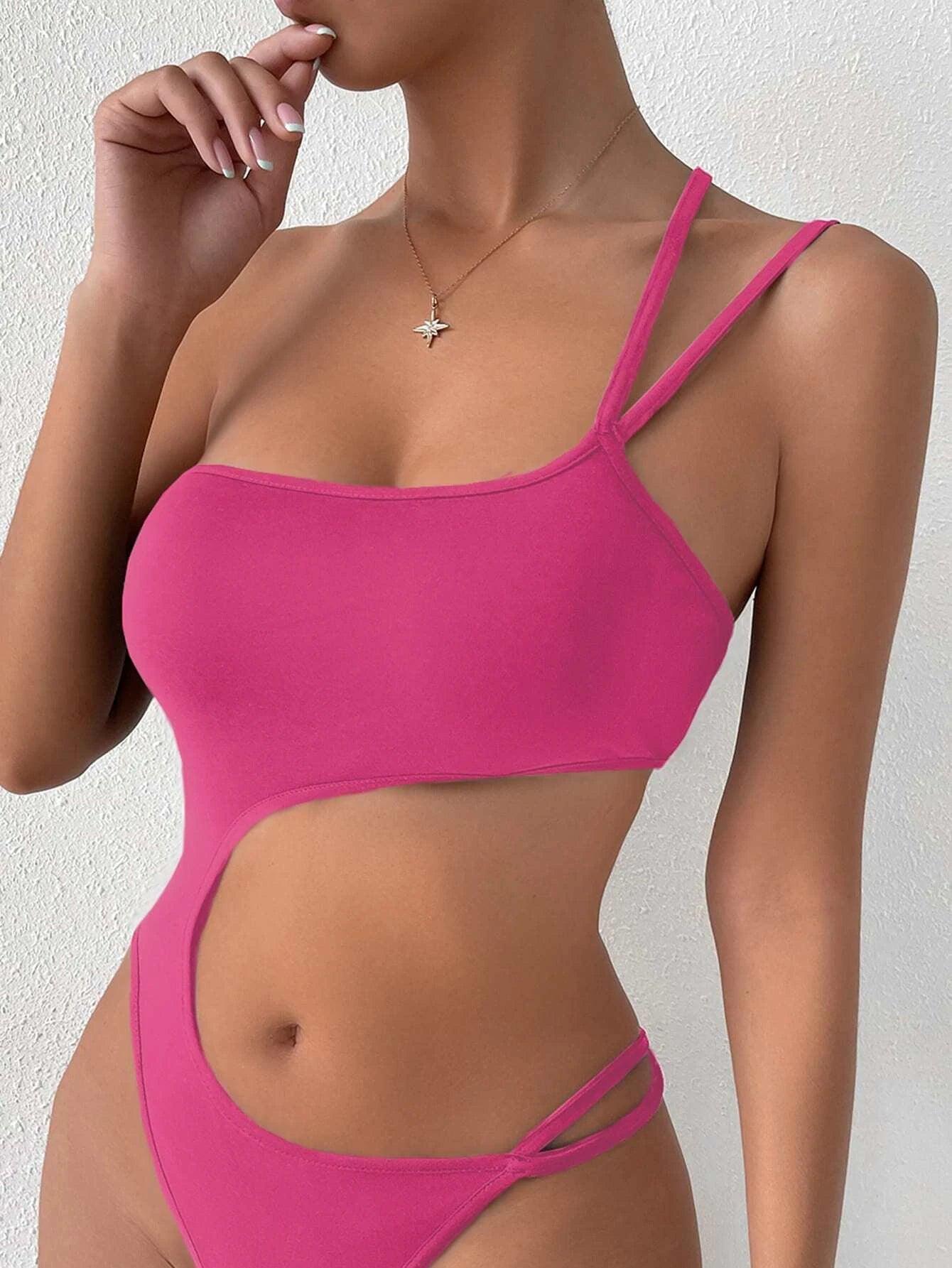 One Shoulder Bodysuit-Comfy Jumpsuits