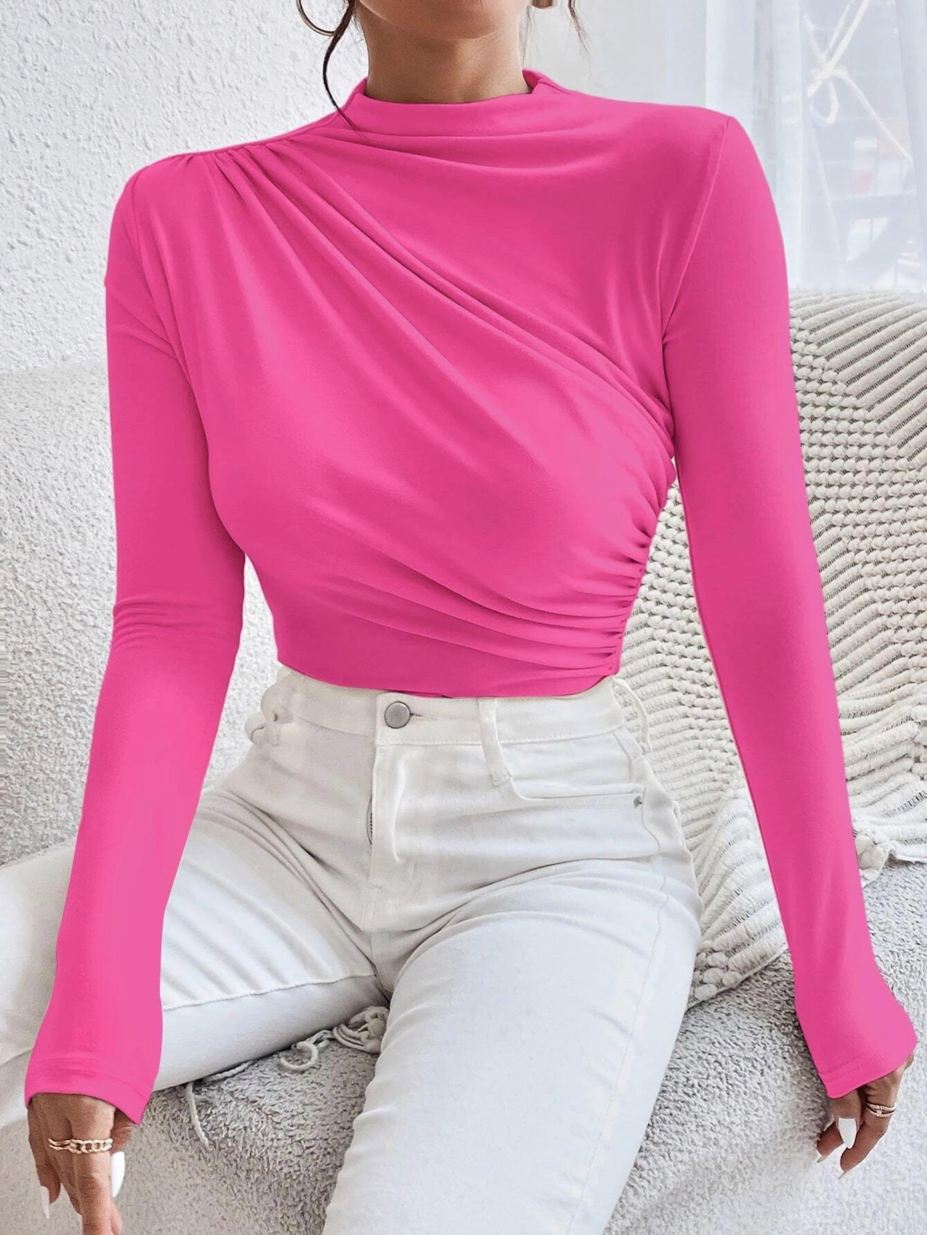 Ruched Slim Fit Bodysuit-Comfy Jumpsuits